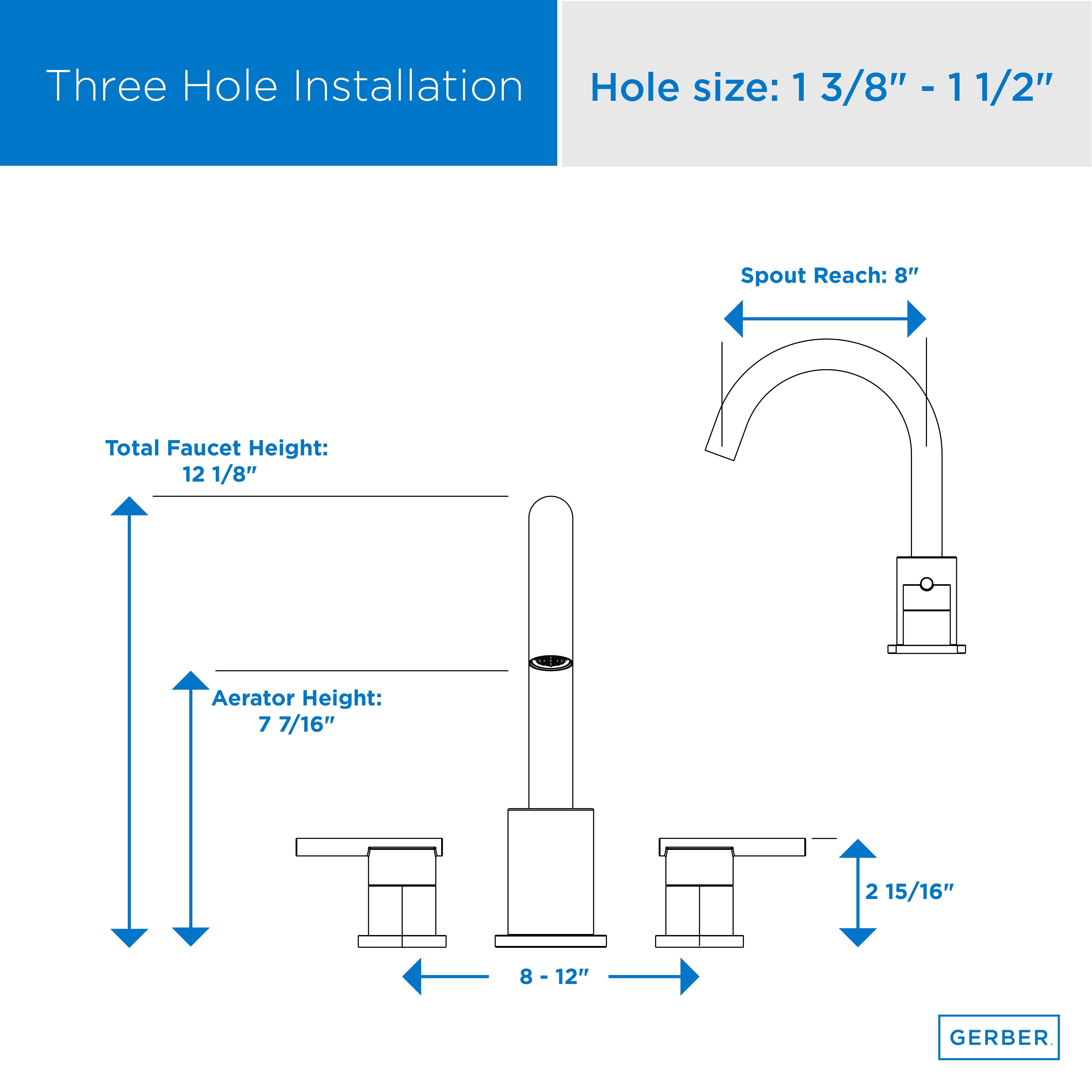 Parma® Three Piece Roman Tub Trim Kit
