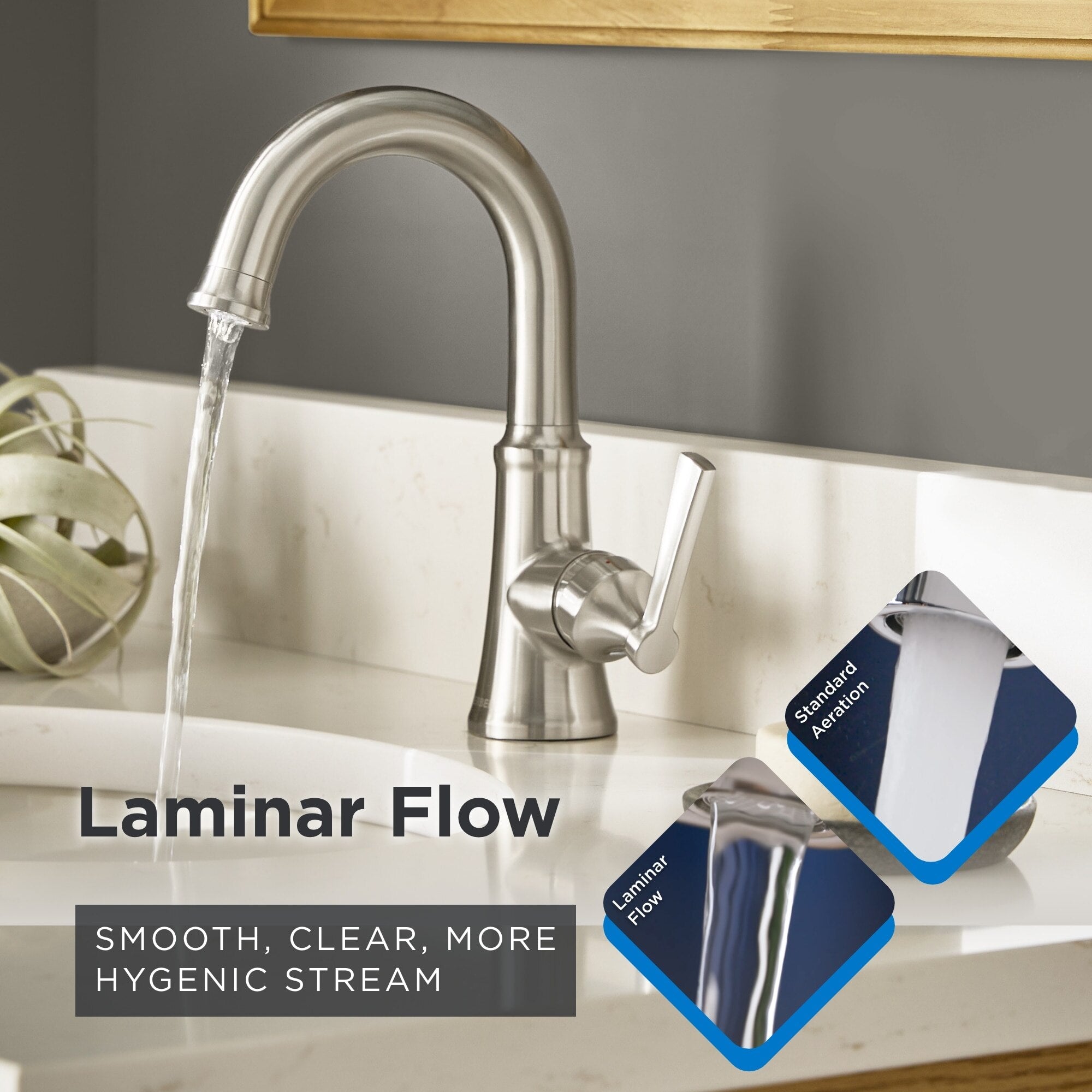 Gerber Northerly™ Single Handle Side Control Bathroom Faucet with 50/50 Touch-Down Drain