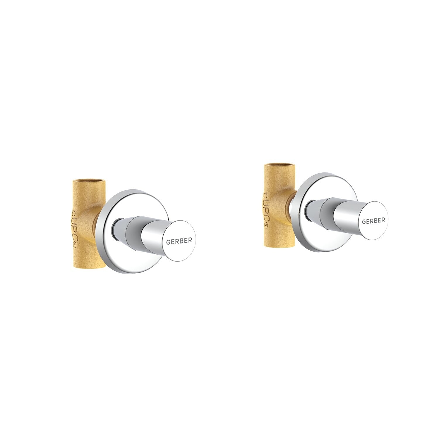 Gerber Classics™ Straight Pattern Trim & Compression Valves with 3/4" Sweat Connections, No Handles, 2 Hot Stems