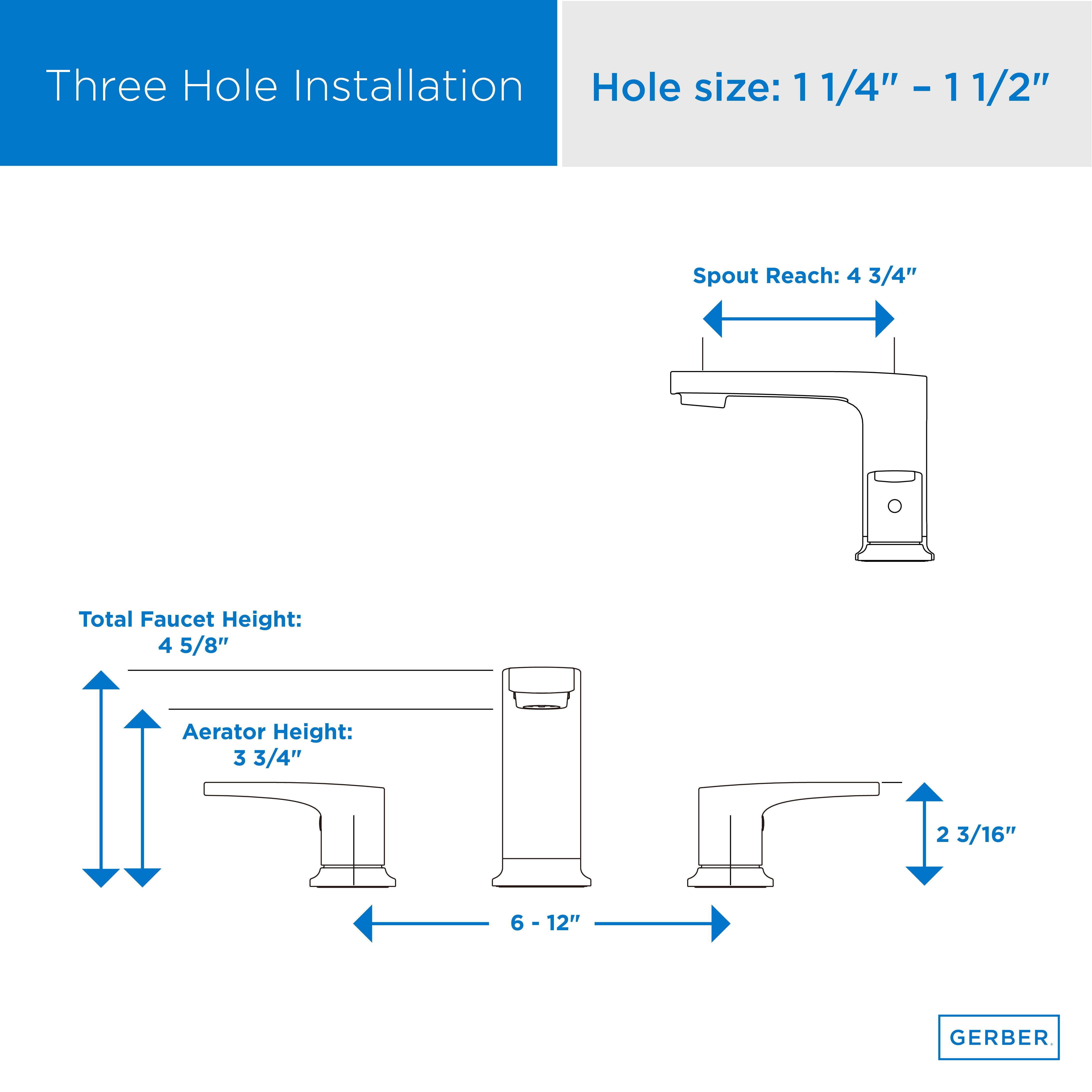 Tribune® Two Handle Widespread Bathroom Faucet with Metal Touch-Down Drain