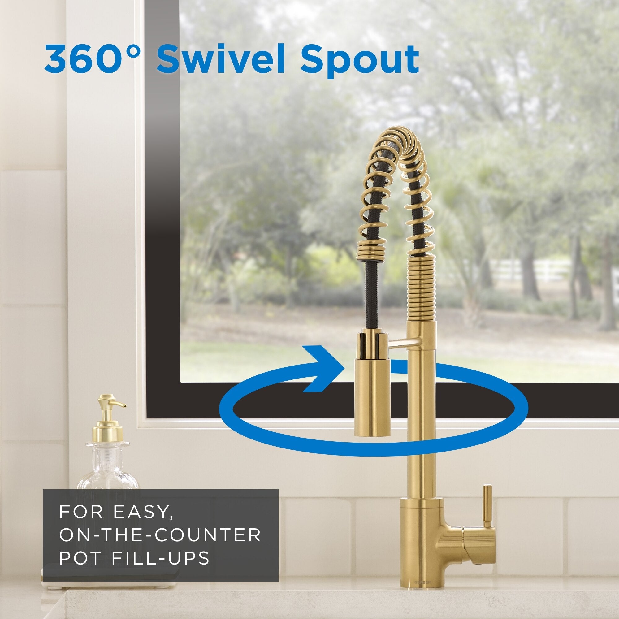 The Foodie® Pre-Rinse Single Handle Pull-Down Kitchen Faucet