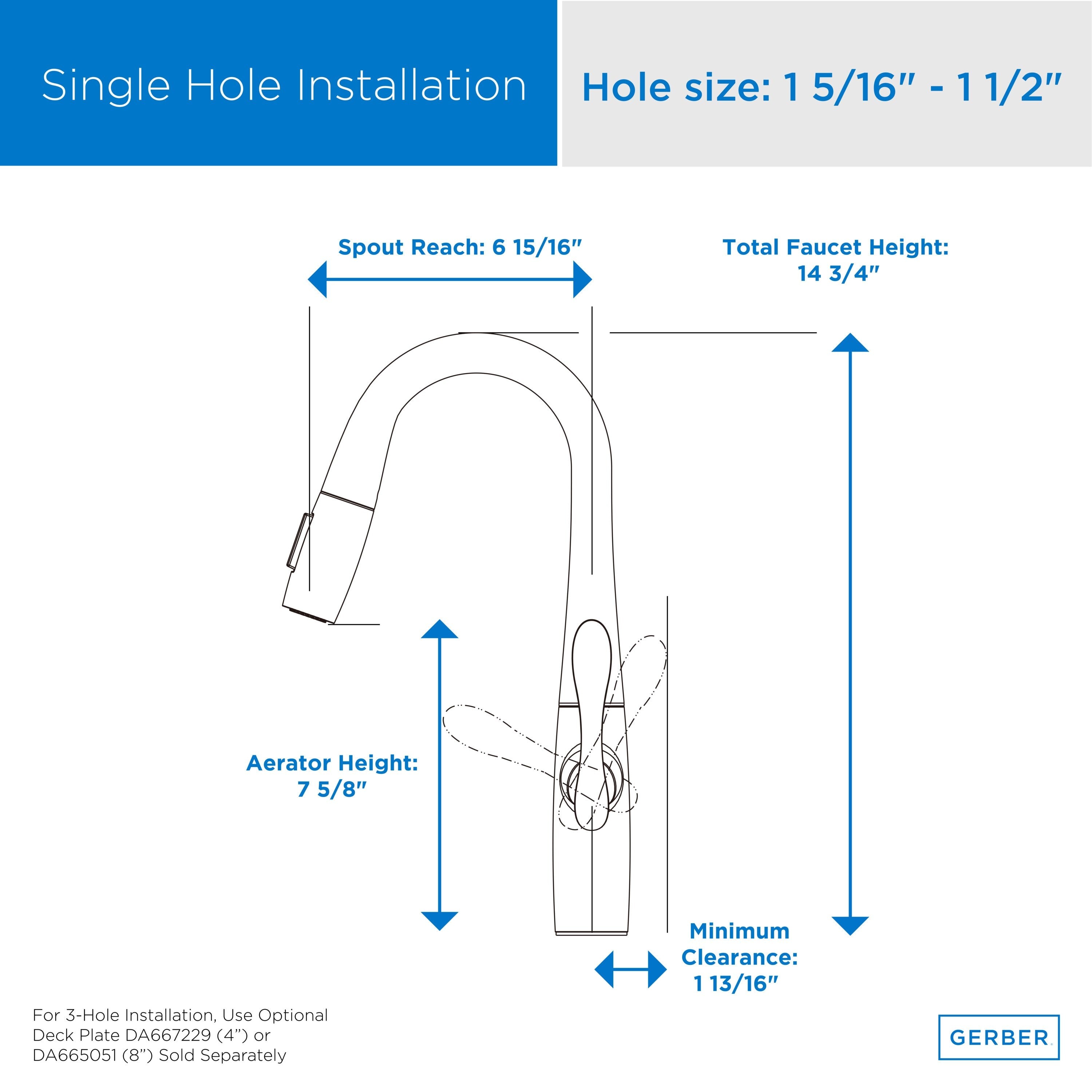 Selene® Single Handle Pull-Down Prep Faucet
