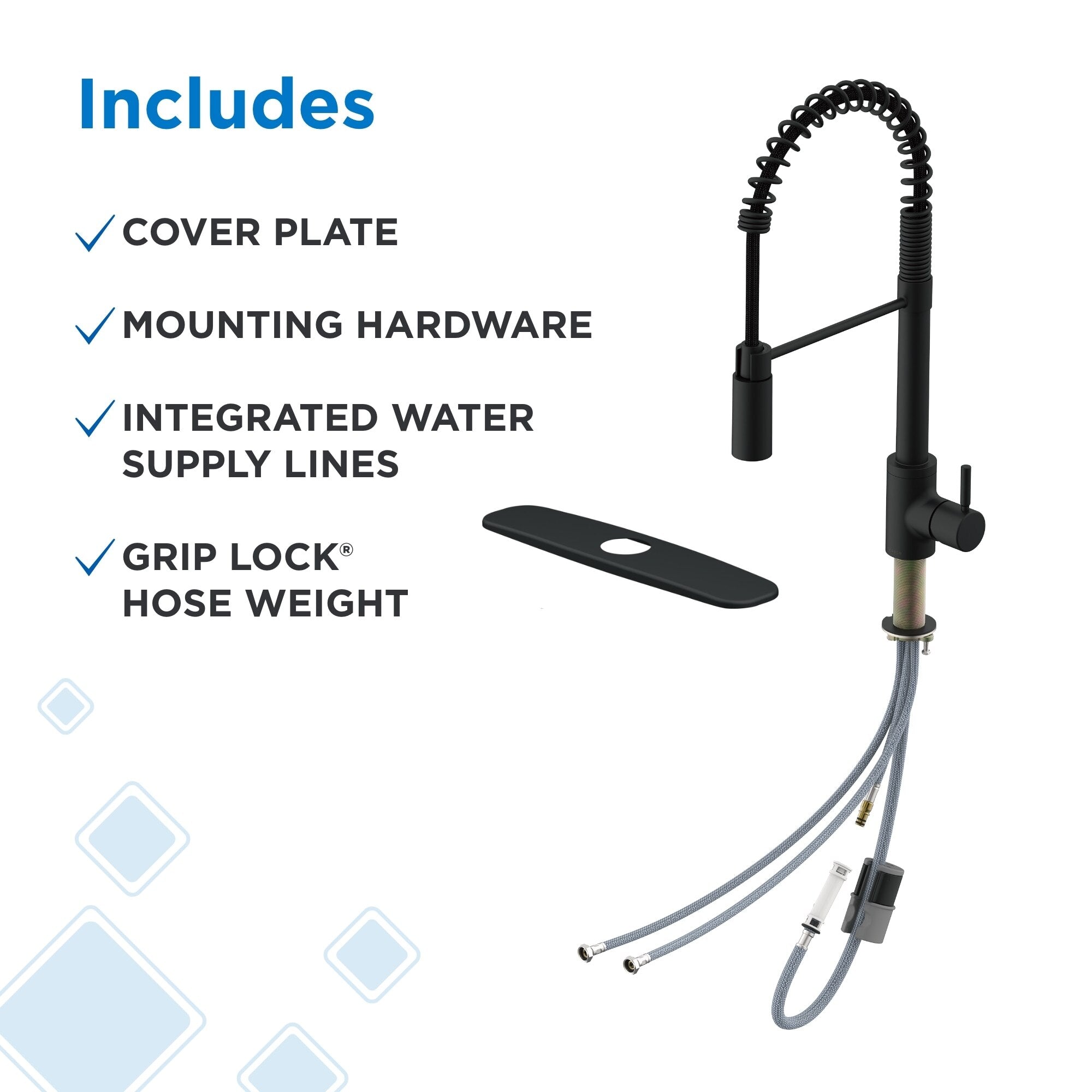 The Foodie® Pre-Rinse Single Handle Pull-Down Kitchen Faucet