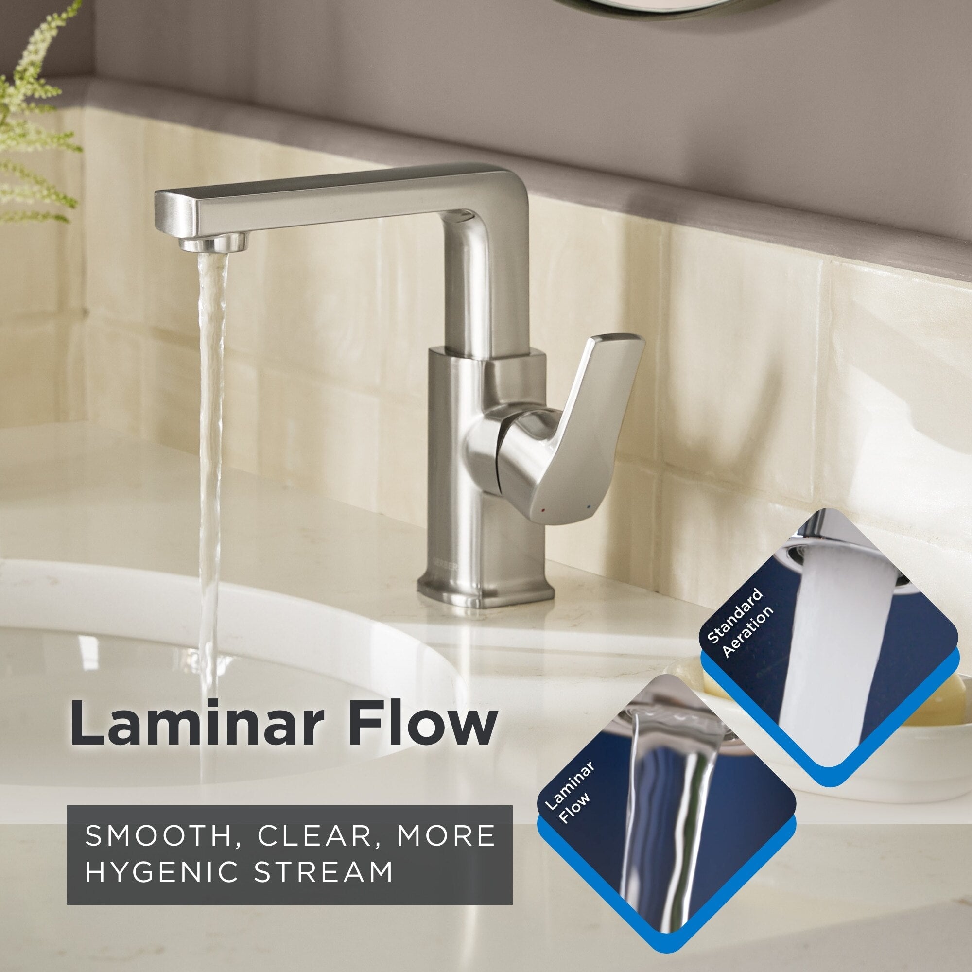 Gerber Tribune® Single Handle Side Control Bathroom Faucet with Metal Touch-Down Drain