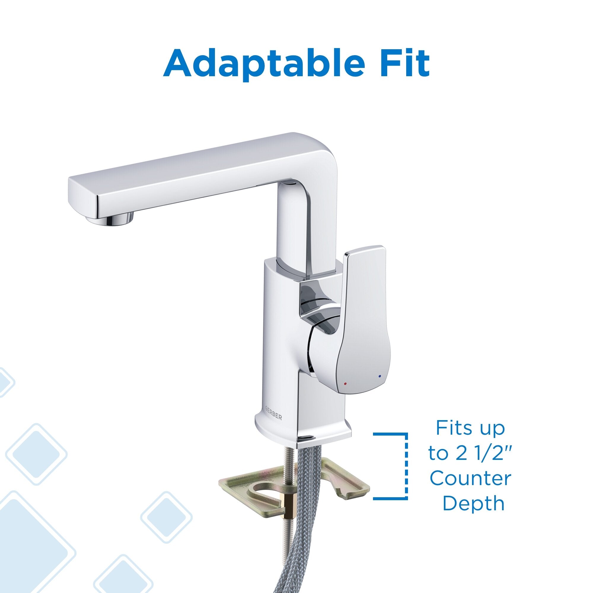 Gerber Tribune® Single Handle Side Control Bathroom Faucet with Metal Touch-Down Drain