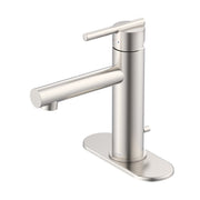 Parma® Single Handle Bathroom Faucet Straight Spout with Metal Pop-Up Drain
