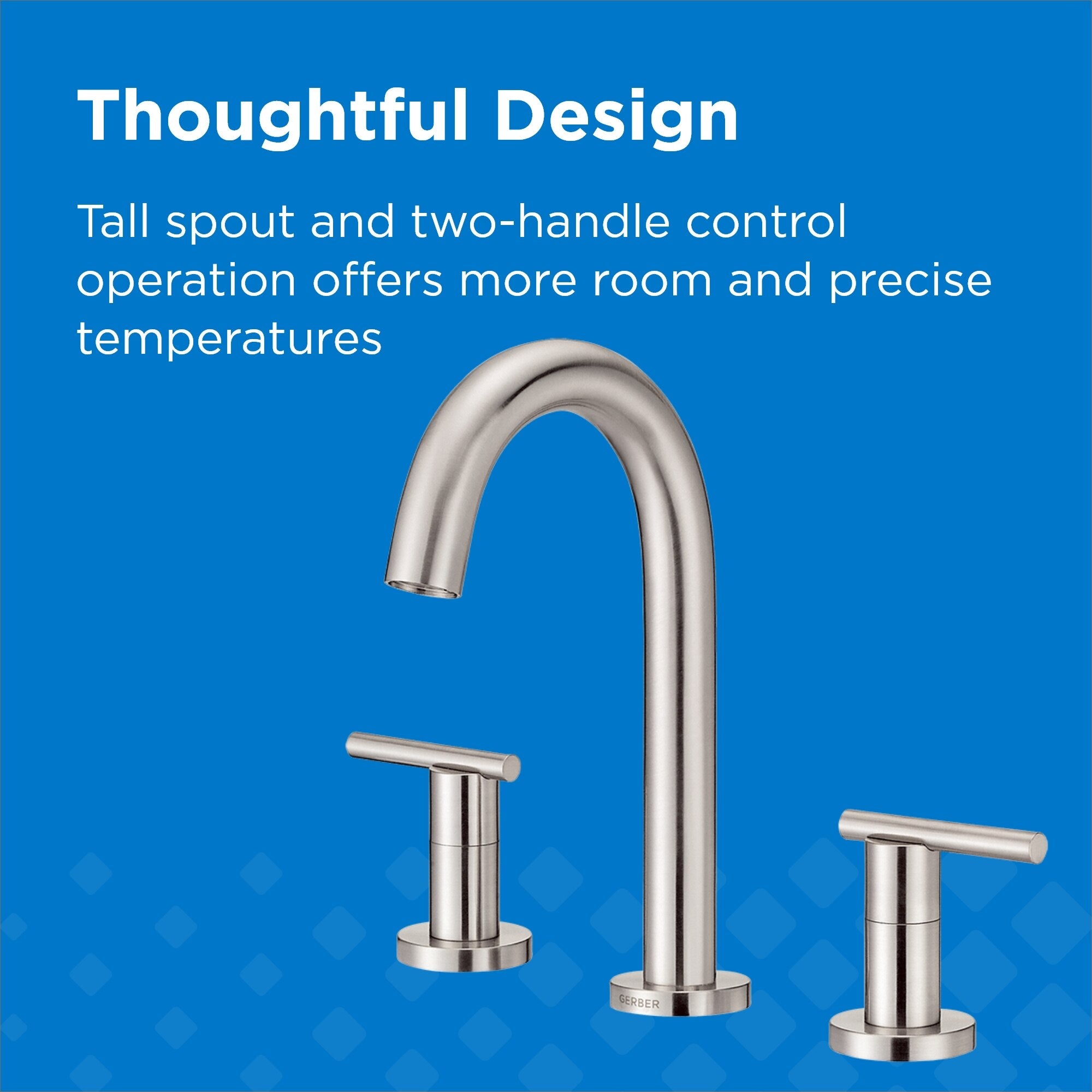 Parma® Two Handle Widespread Bathroom Faucet with Metal Touch-Down Drain