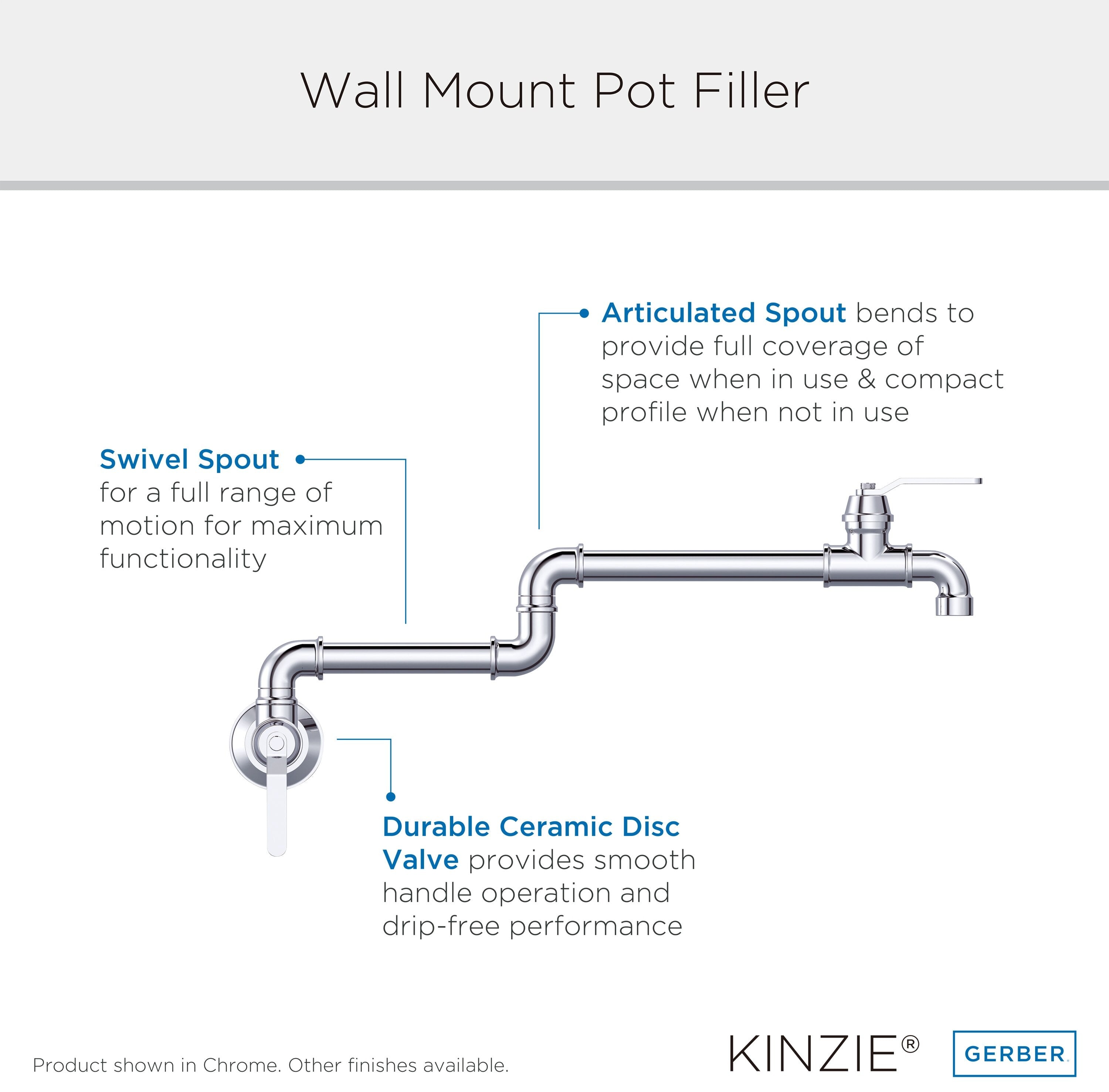 Kinzie® Wall Mount Pot Filler