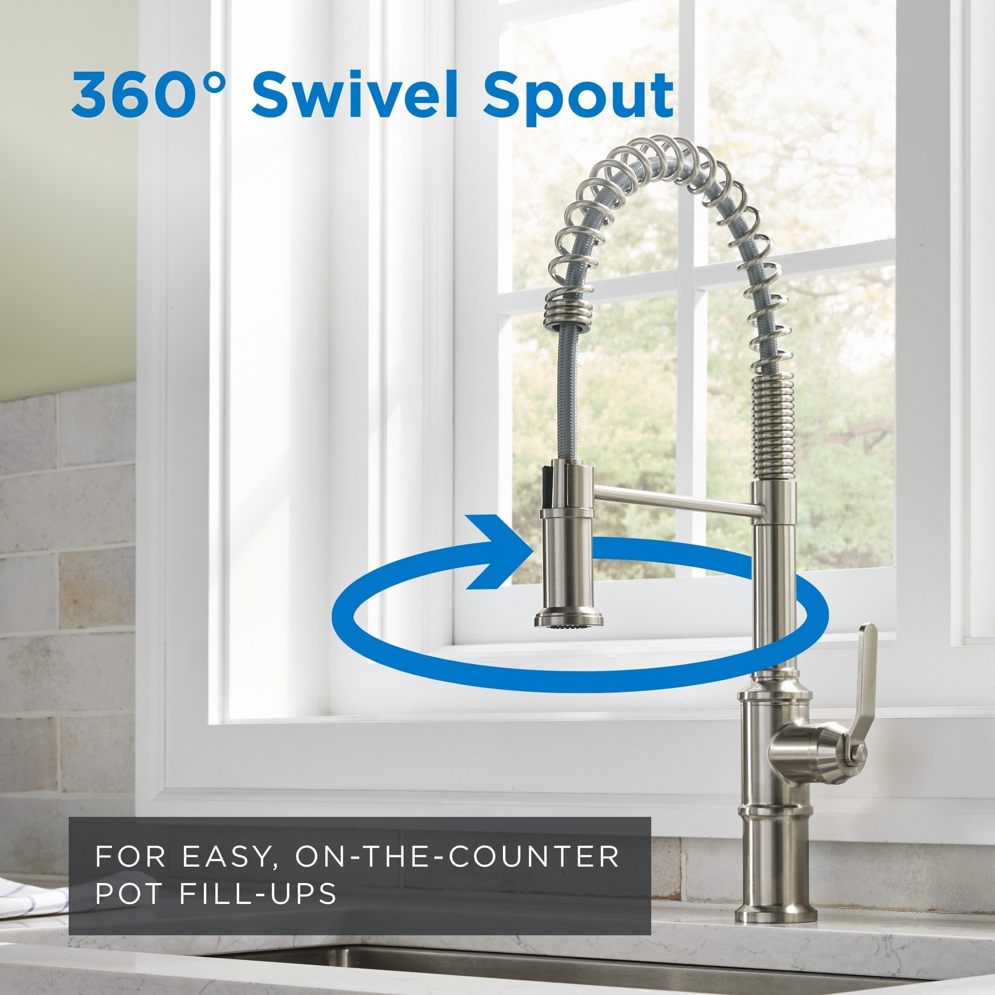 Kinzie® Pre-Rinse Single Handle Pull-Down Kitchen Faucet