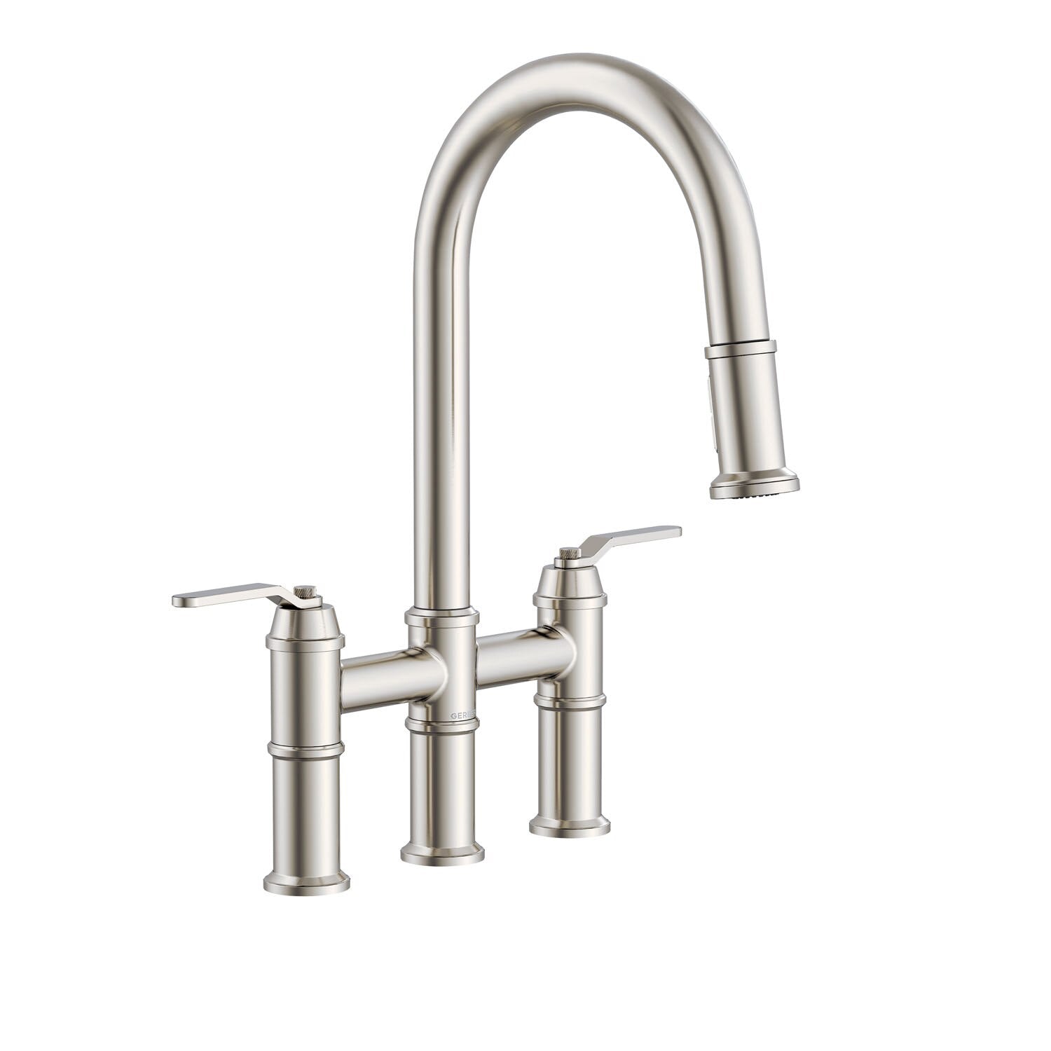Kinzie® Two Handle Pull Down Bridge Kitchen Faucet