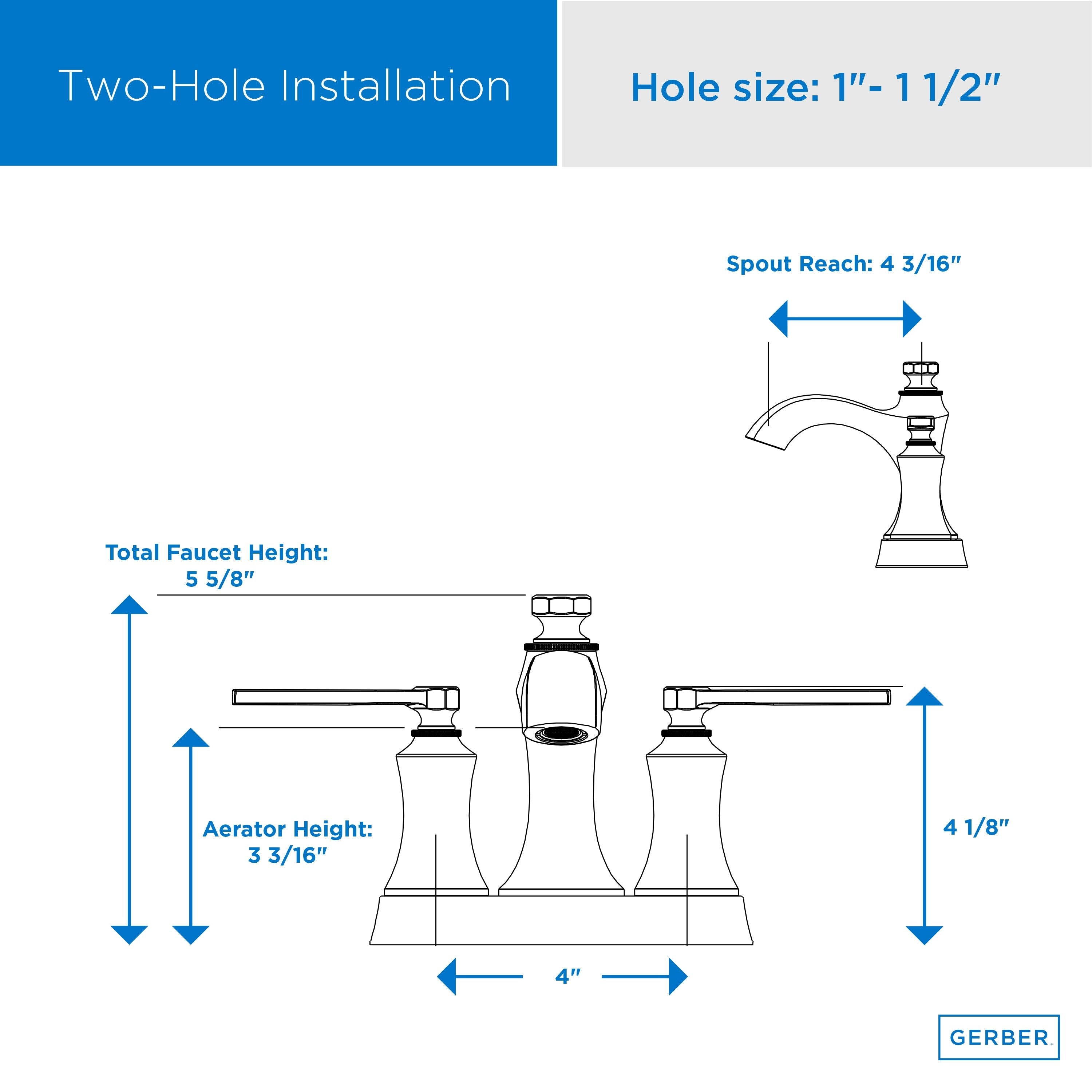 Draper® Two Handle Centerset Lavatory Faucet