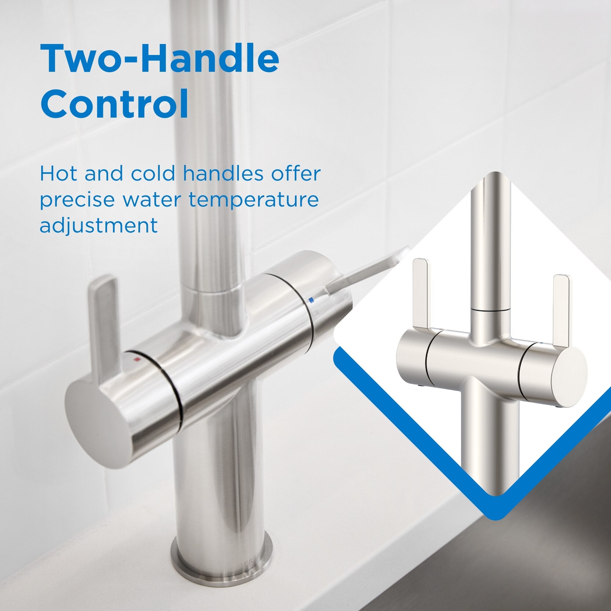 Gerber Amalfi Two Handle Pull-Down Kitchen Faucet 1.75 GPM (Choose Finish)