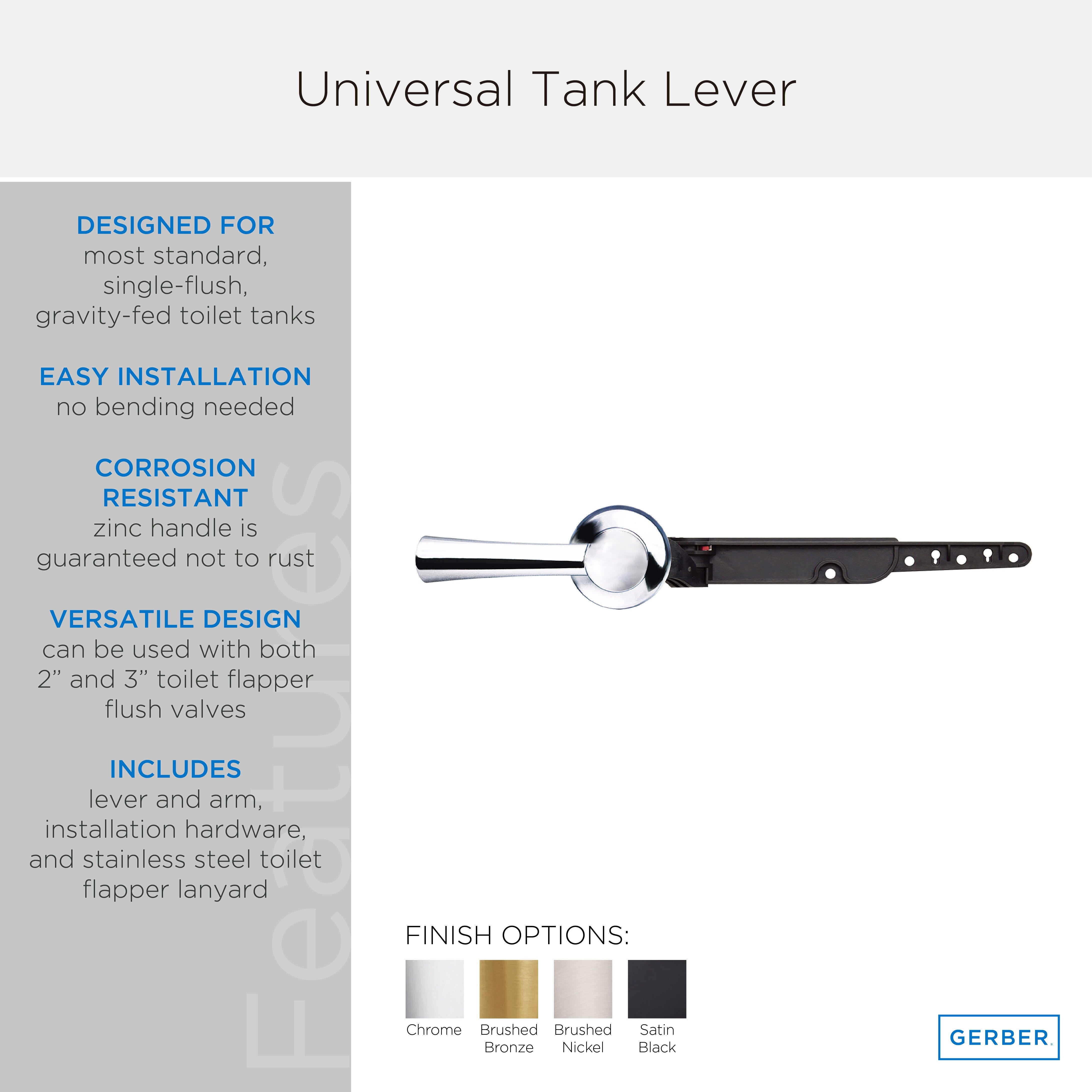 Gerber Universal Toilet Tank Lever – GA70036054 | Multiple Finishes