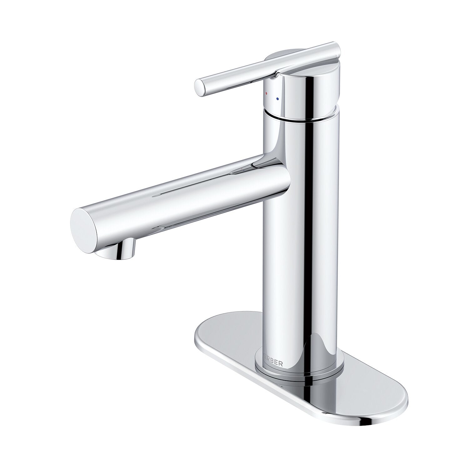Parma® Single Handle Bathroom Faucet Straight Spout with Metal Touch-Down Drain