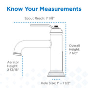 Kinzie® Single Handle Bathroom Faucet with Metal Touch-Down Drain