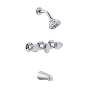 Gerber Gerber Hardwater™ Three Handle Threaded Escutcheon Tub & Shower Fitting with Sweat Connections & Slip Spout