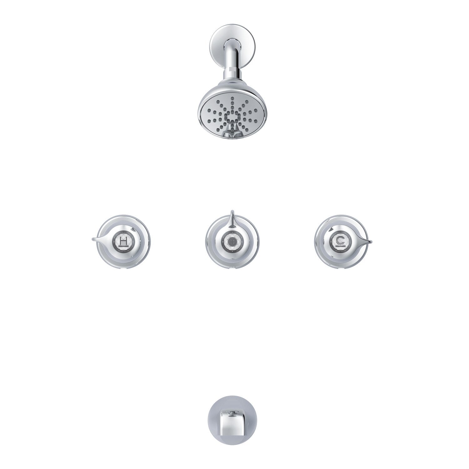 Gerber Classics™ Three Handle 11 Inch Centers Tub & Shower Fitting