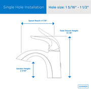 Viper™ Single Handle Bathroom Faucet with Metal Touch-Down Drain