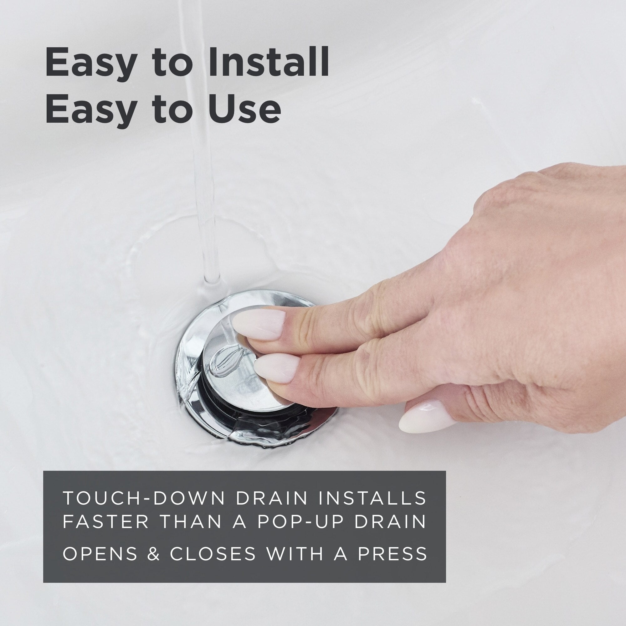 Gerber 1 1/4" Metal Touch-Down Drain Assembly without Overflow