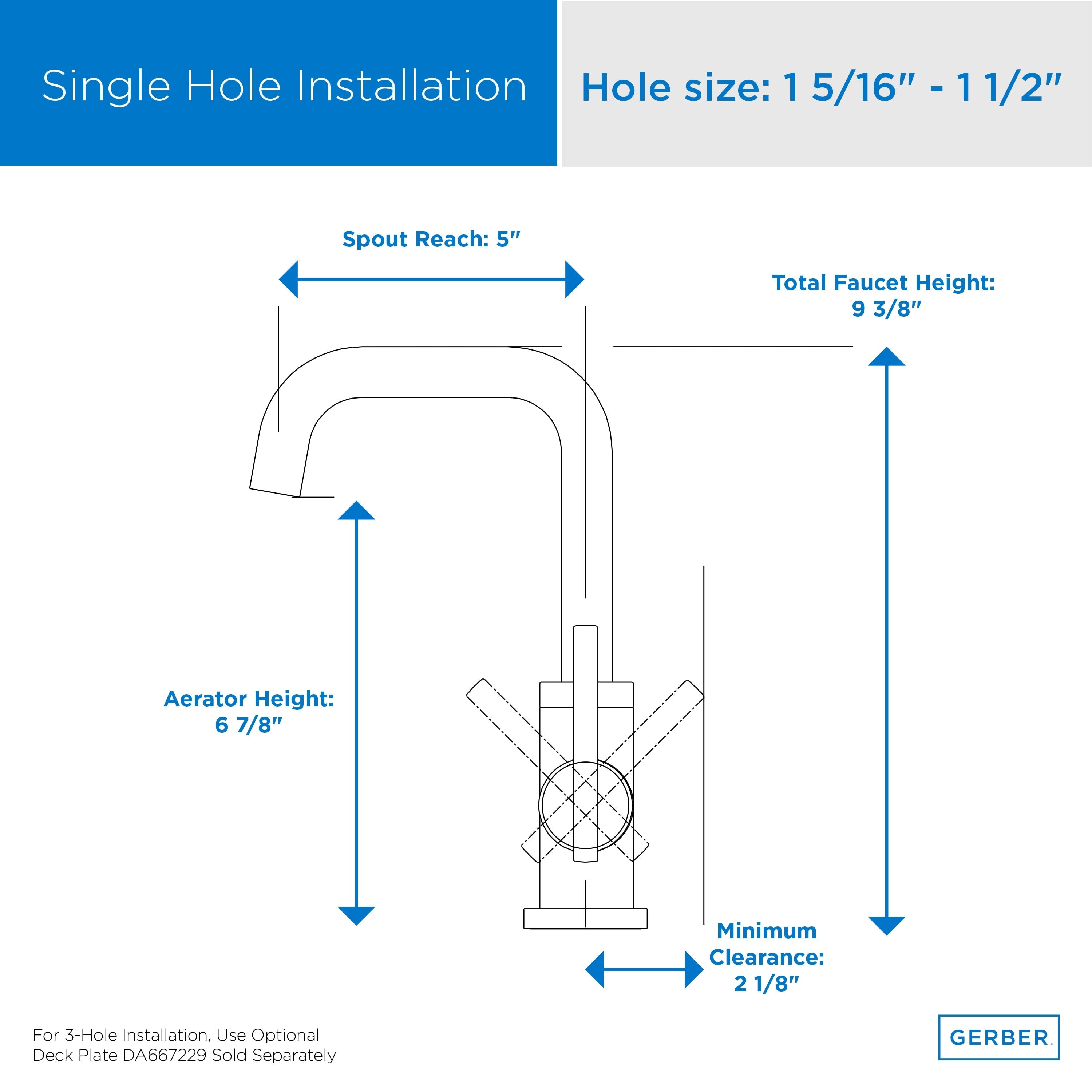 Parma® Single Handle Bathroom Faucet with Metal Touch-Down Drain
