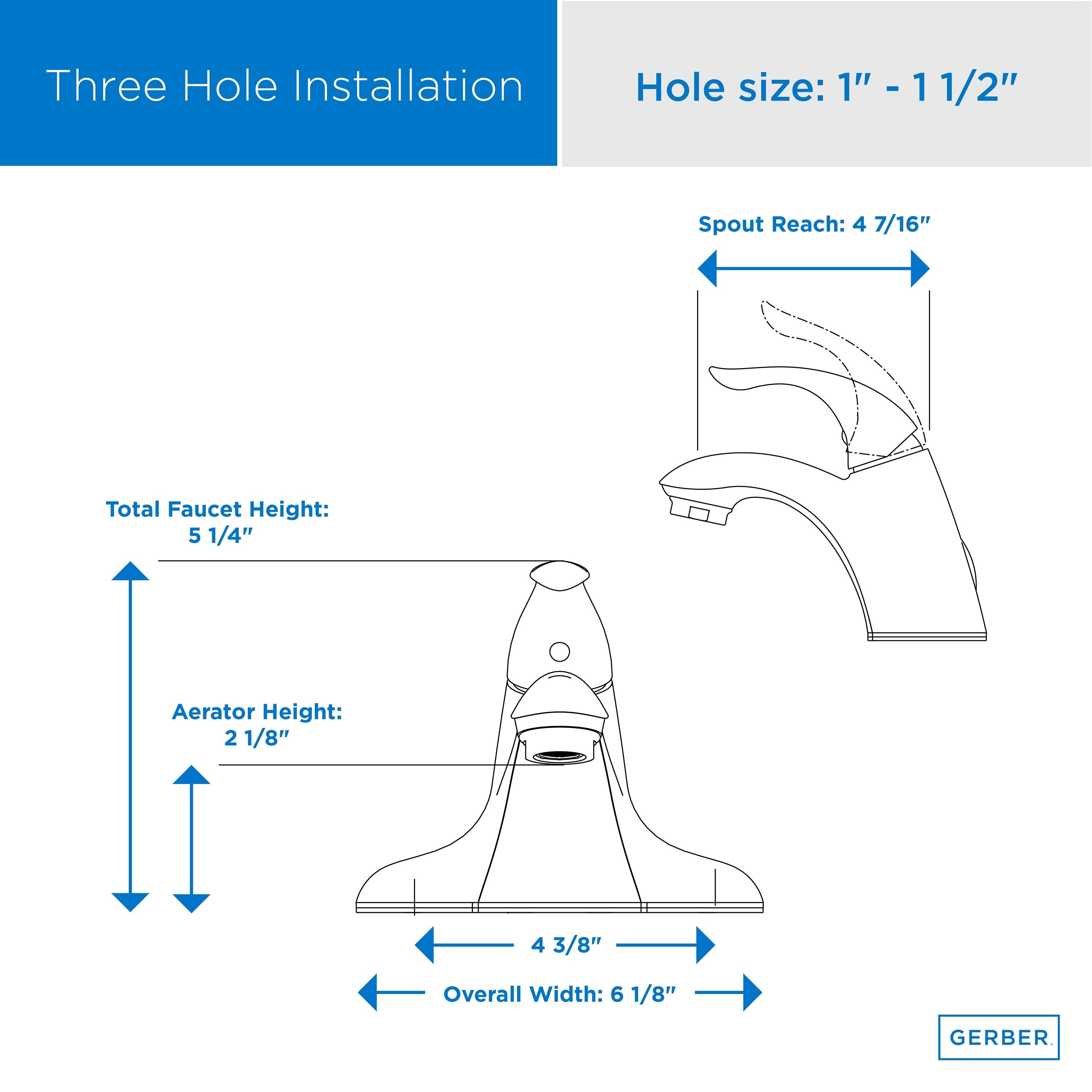 Viper™ Single Handle Centerset Bathroom Faucet with 50/50 Touch-Down Drain