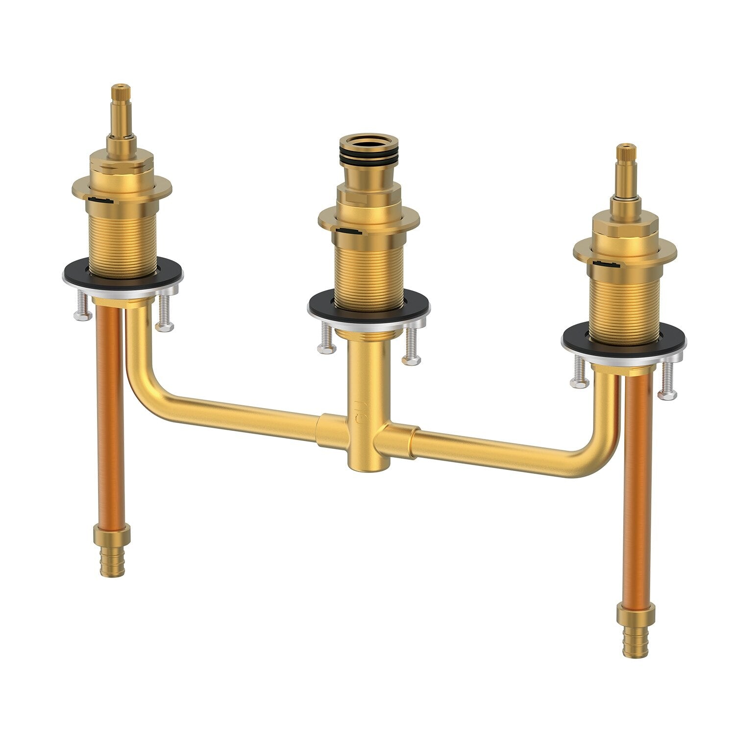 Gerber 3-Hole Fixed Rough-In Valve for Roman Tub Filler Crimp PEX