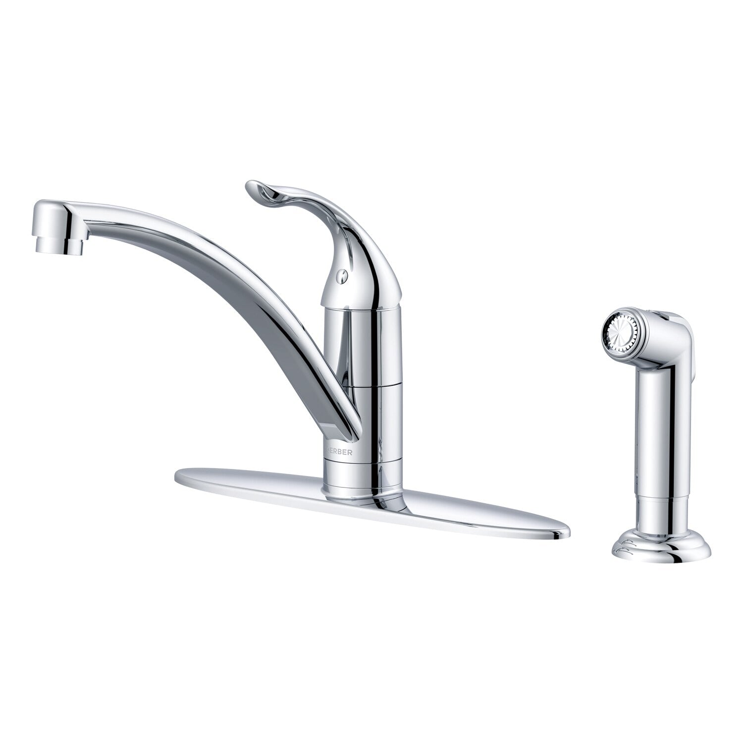 Viper™ Single Handle Kitchen Faucet w/ Spray &  Deck Plate  Aeration/ Spray
