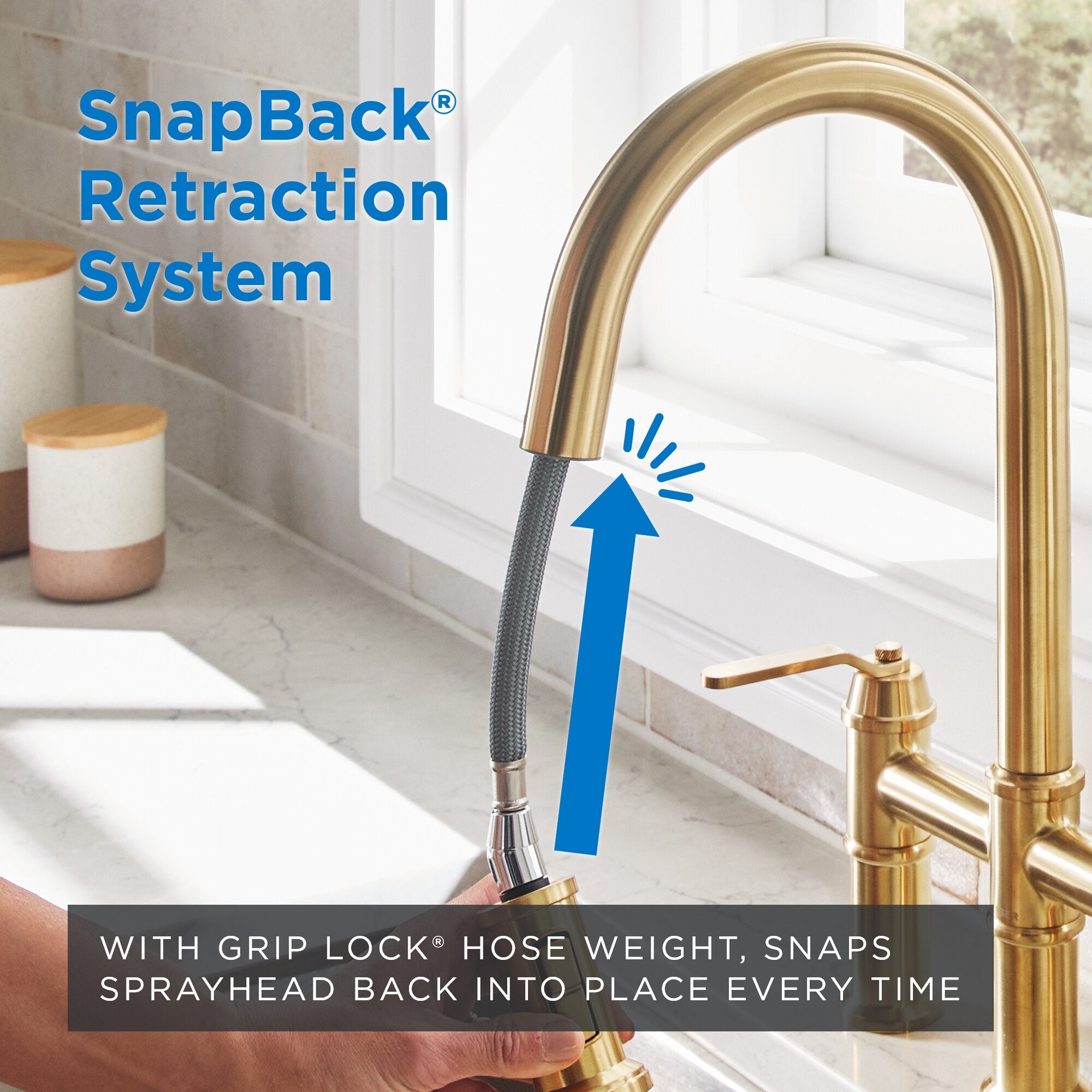 Kinzie® Two Handle Pull Down Bridge Kitchen Faucet