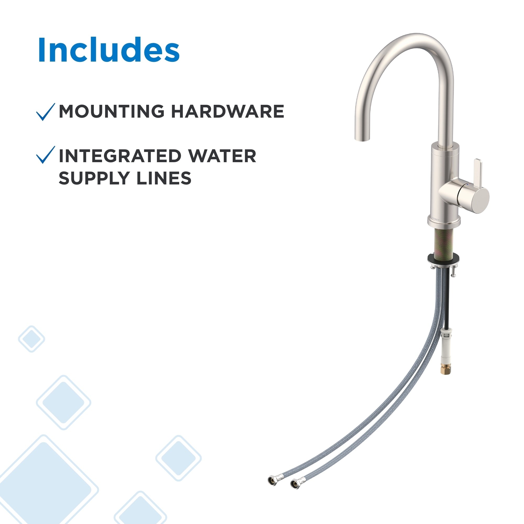 Amalfi™ Single Handle Fixed Swivel Kitchen Faucet