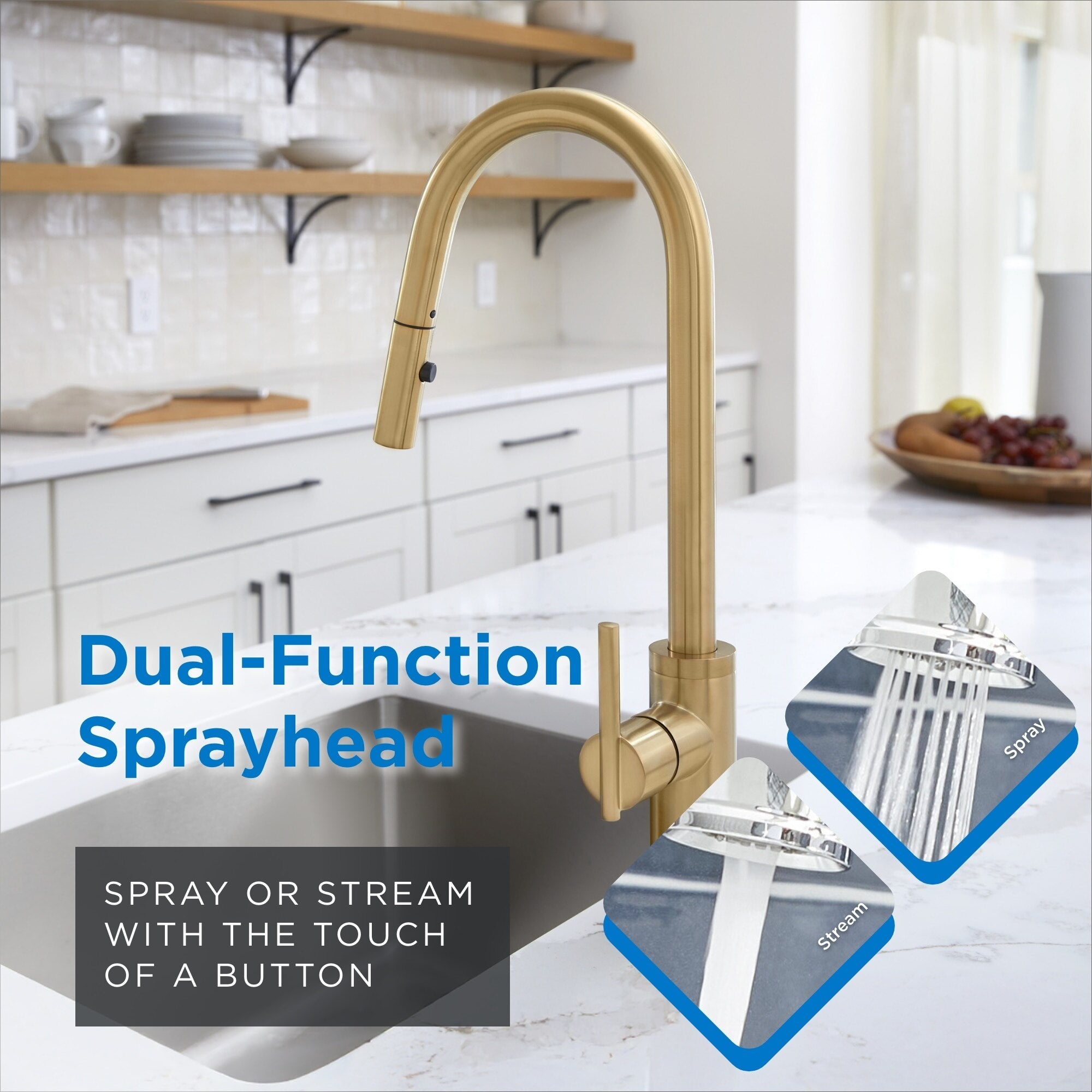 Parma® Cafe Single Handle Pull-Down Kitchen Faucet, 1.75 gpm,