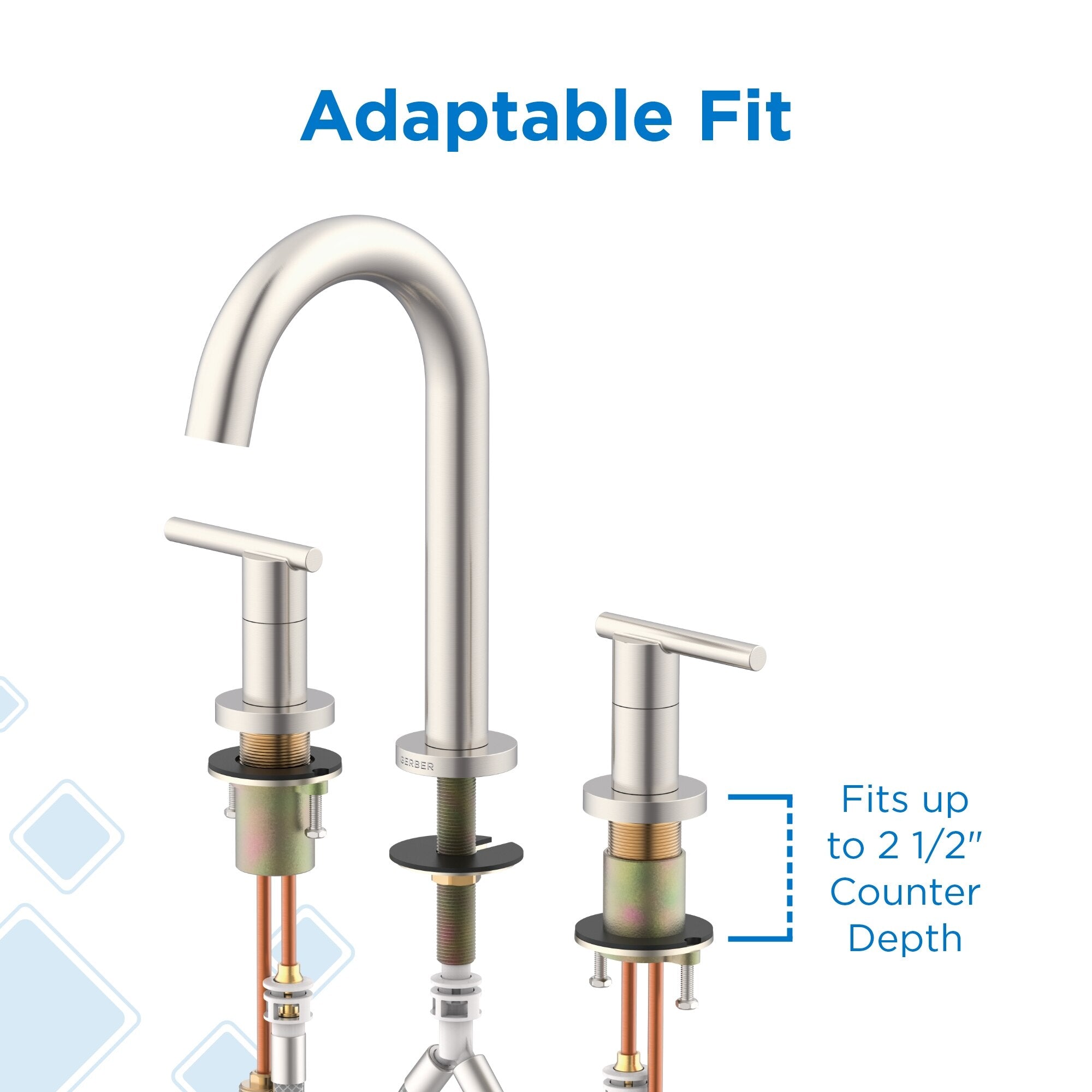 Parma® Two Handle Widespread Bathroom Faucet with Metal Touch-Down Drain