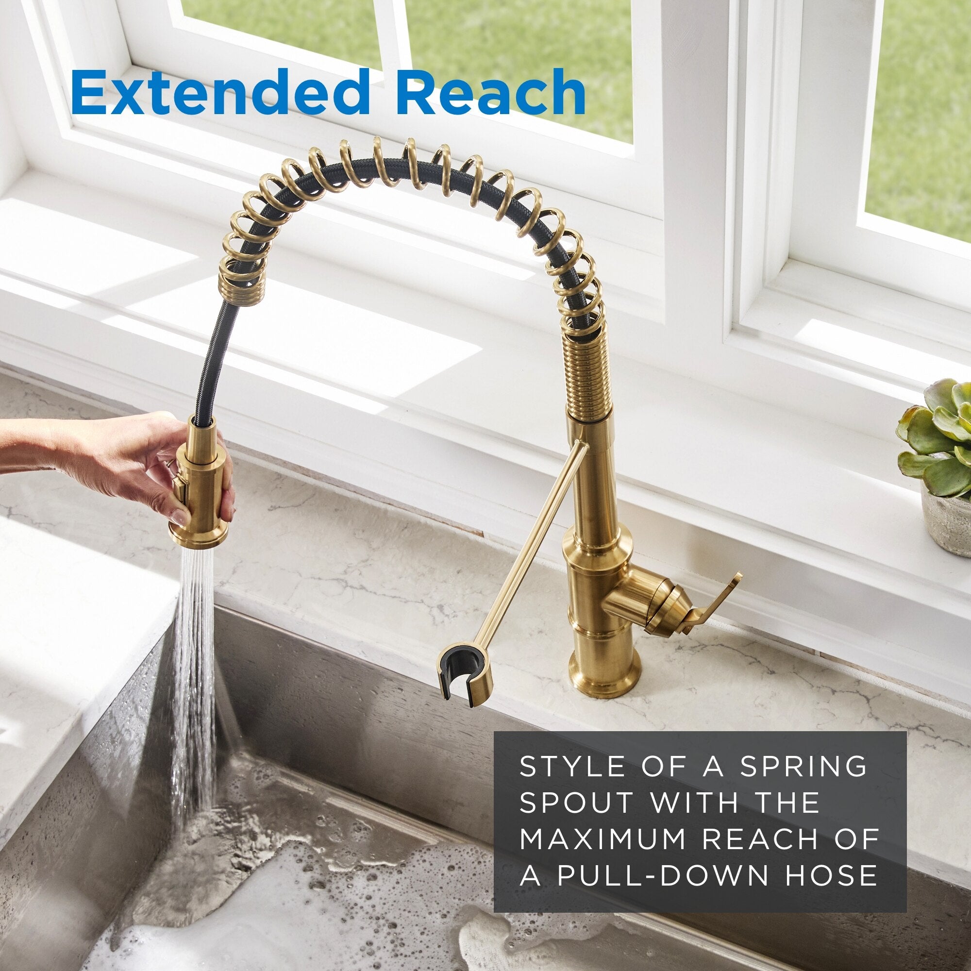 Kinzie® Pre-Rinse Single Handle Pull-Down Kitchen Faucet