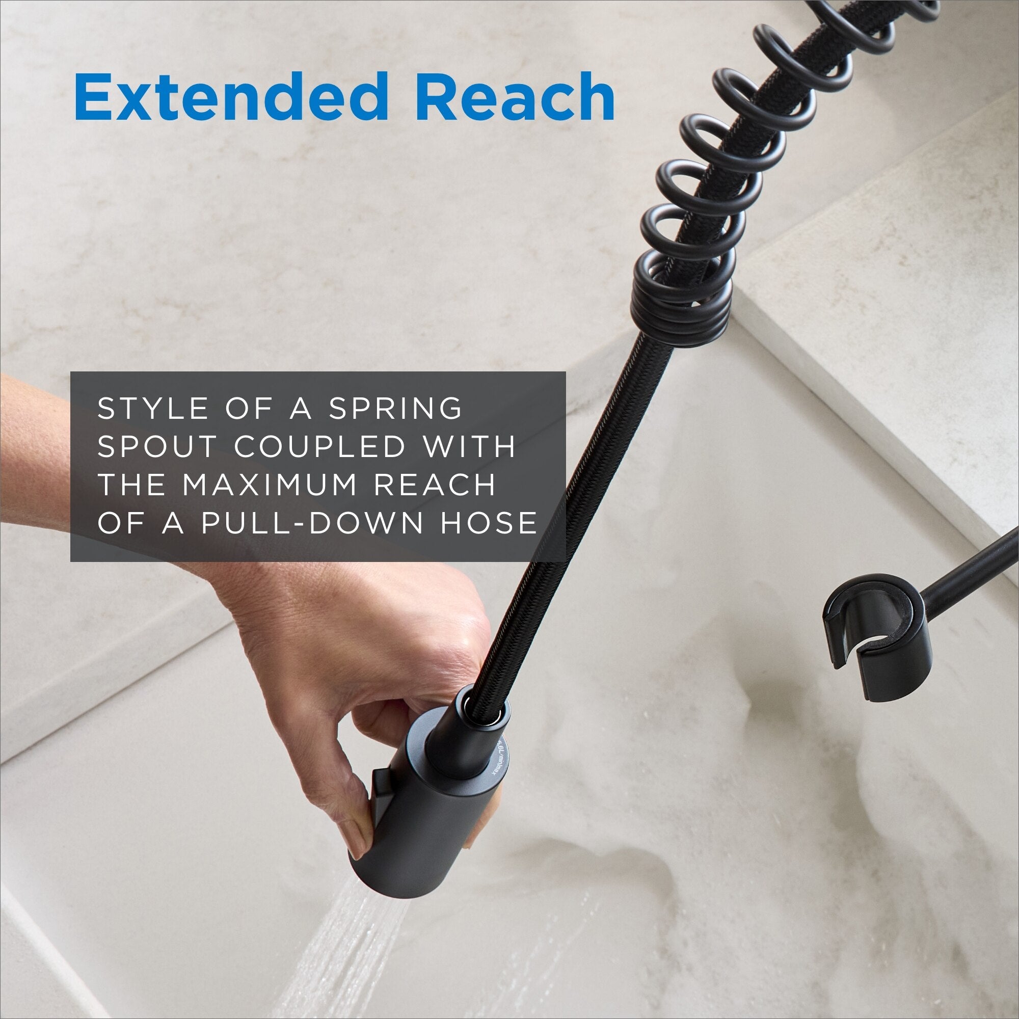 The Foodie® Pre-Rinse Single Handle Pull-Down Kitchen Faucet