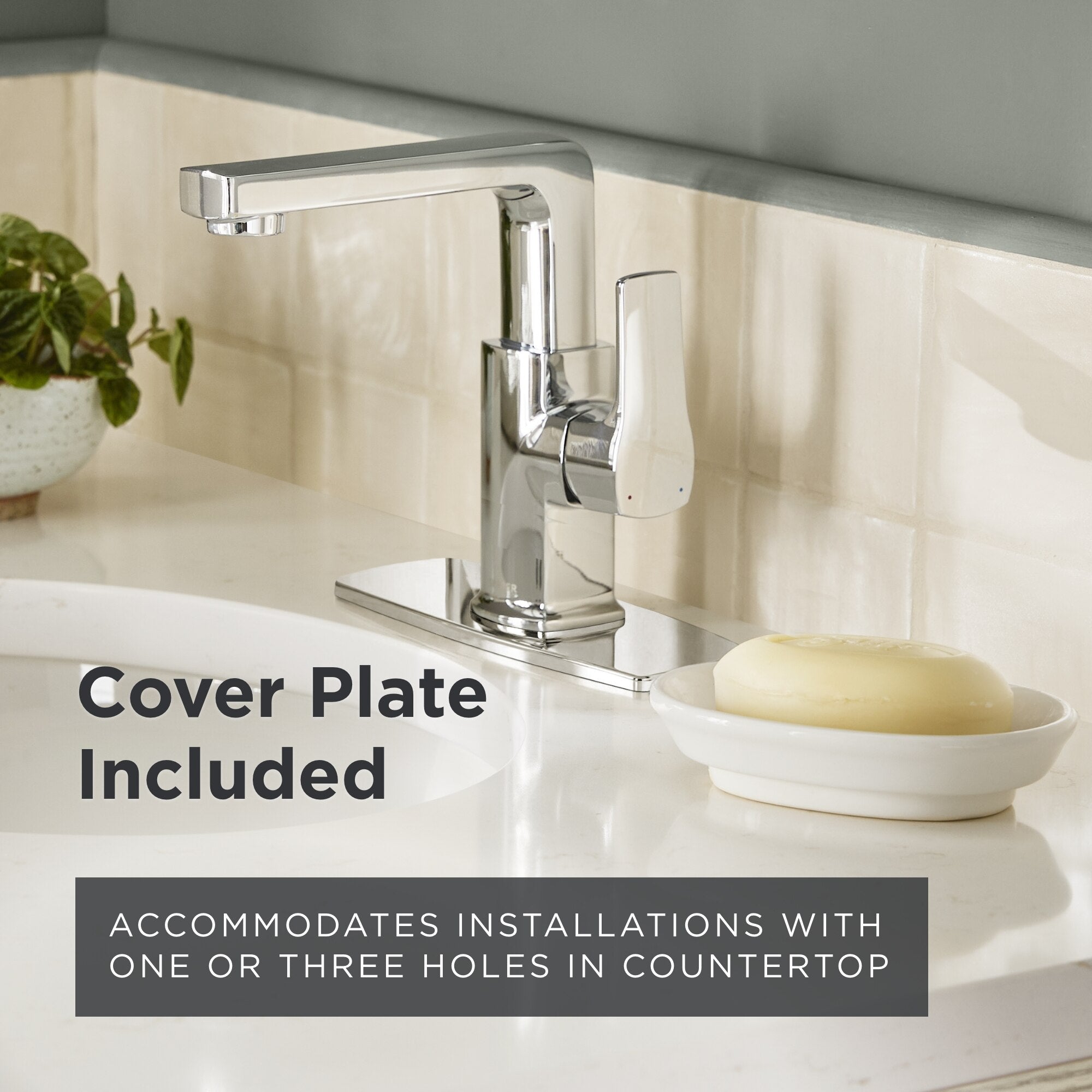 Gerber Tribune® Single Handle Side Control Bathroom Faucet with Metal Touch-Down Drain