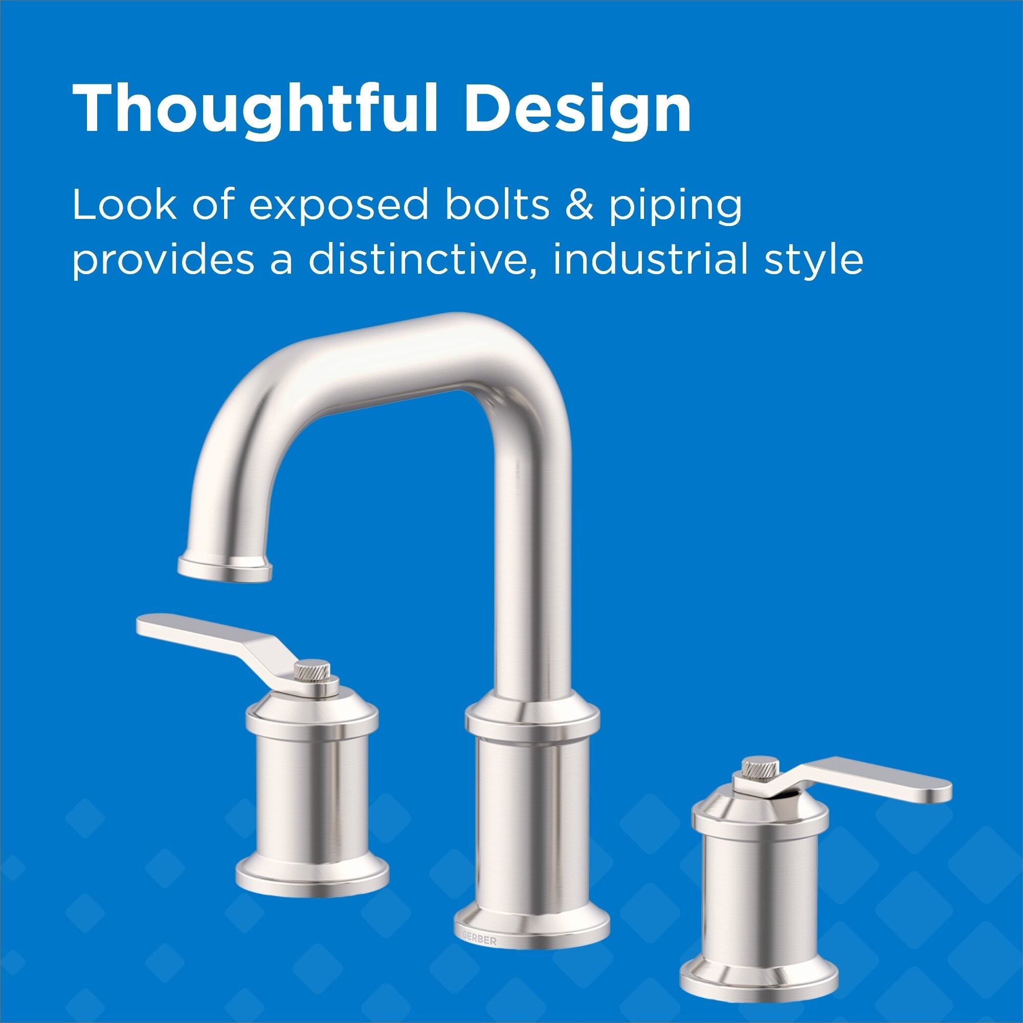 Kinzie® Two Handle Widespread Bathroom Faucet with Metal Touch-Down Drain