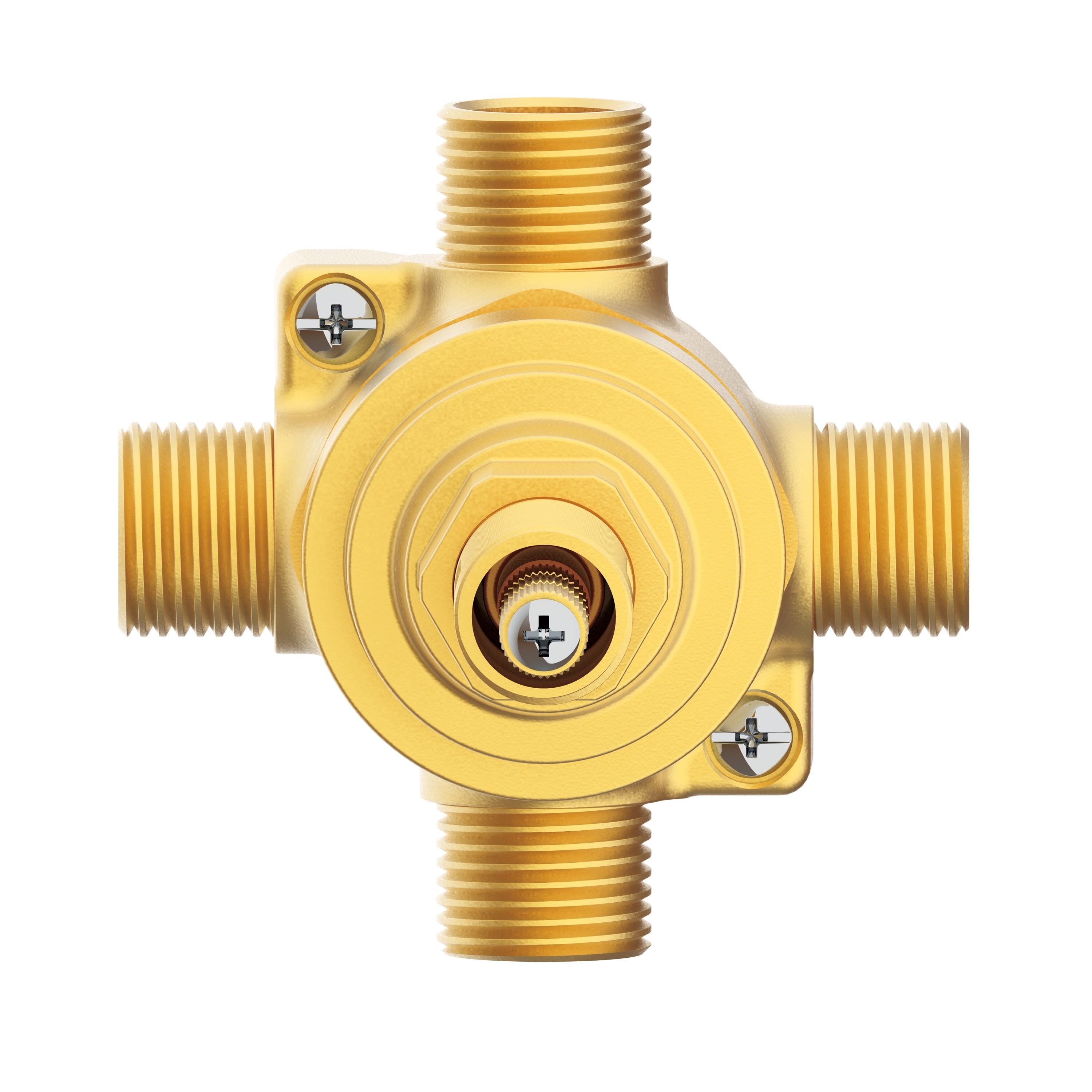 Single Handle 1/2" 4-Port/3-Outlet Shower Diverter Valve (Pause/A/B/C/A+B/A+C/A+B+C)