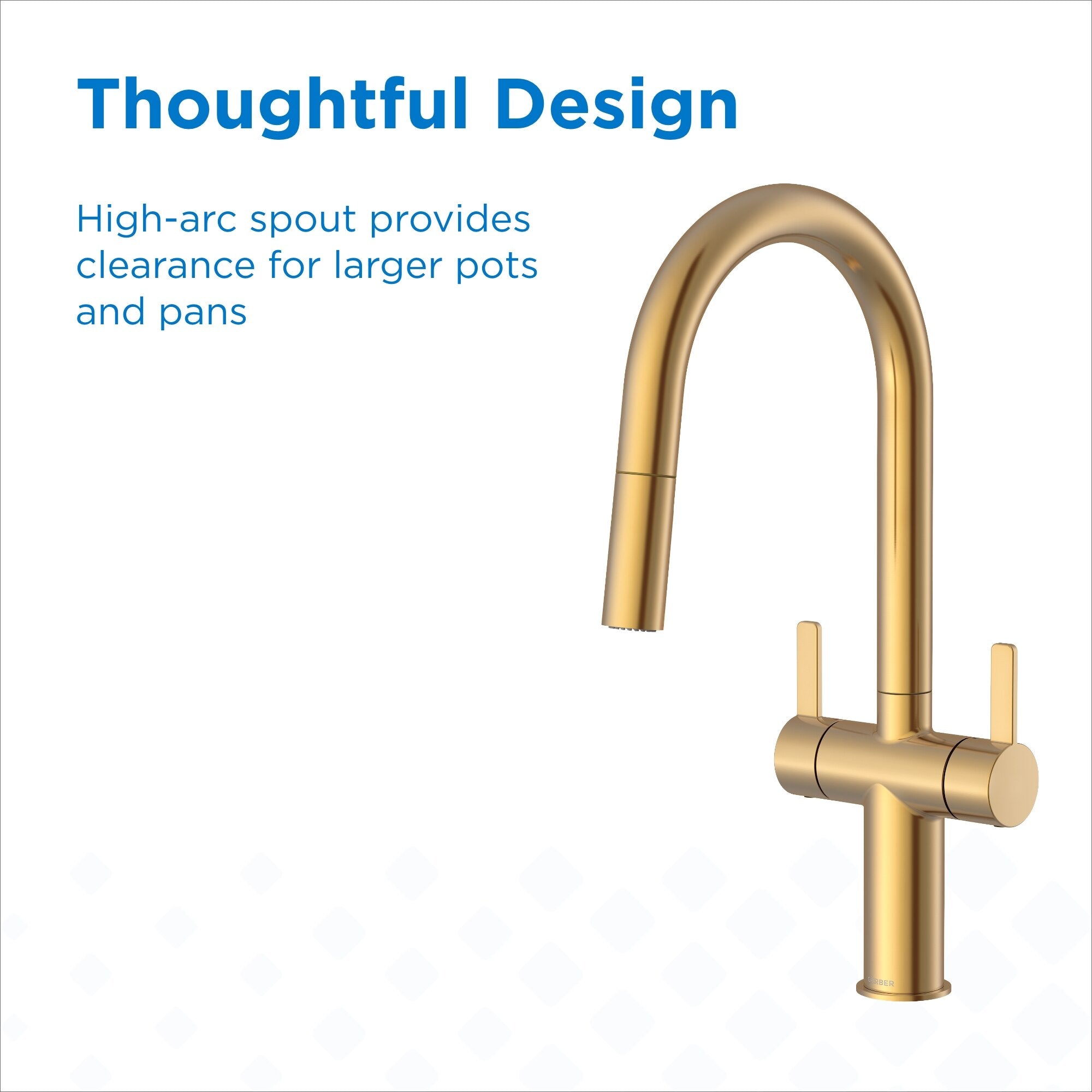 Gerber Amalfi Two Handle Pull-Down Kitchen Faucet 1.75 GPM (Choose Finish)
