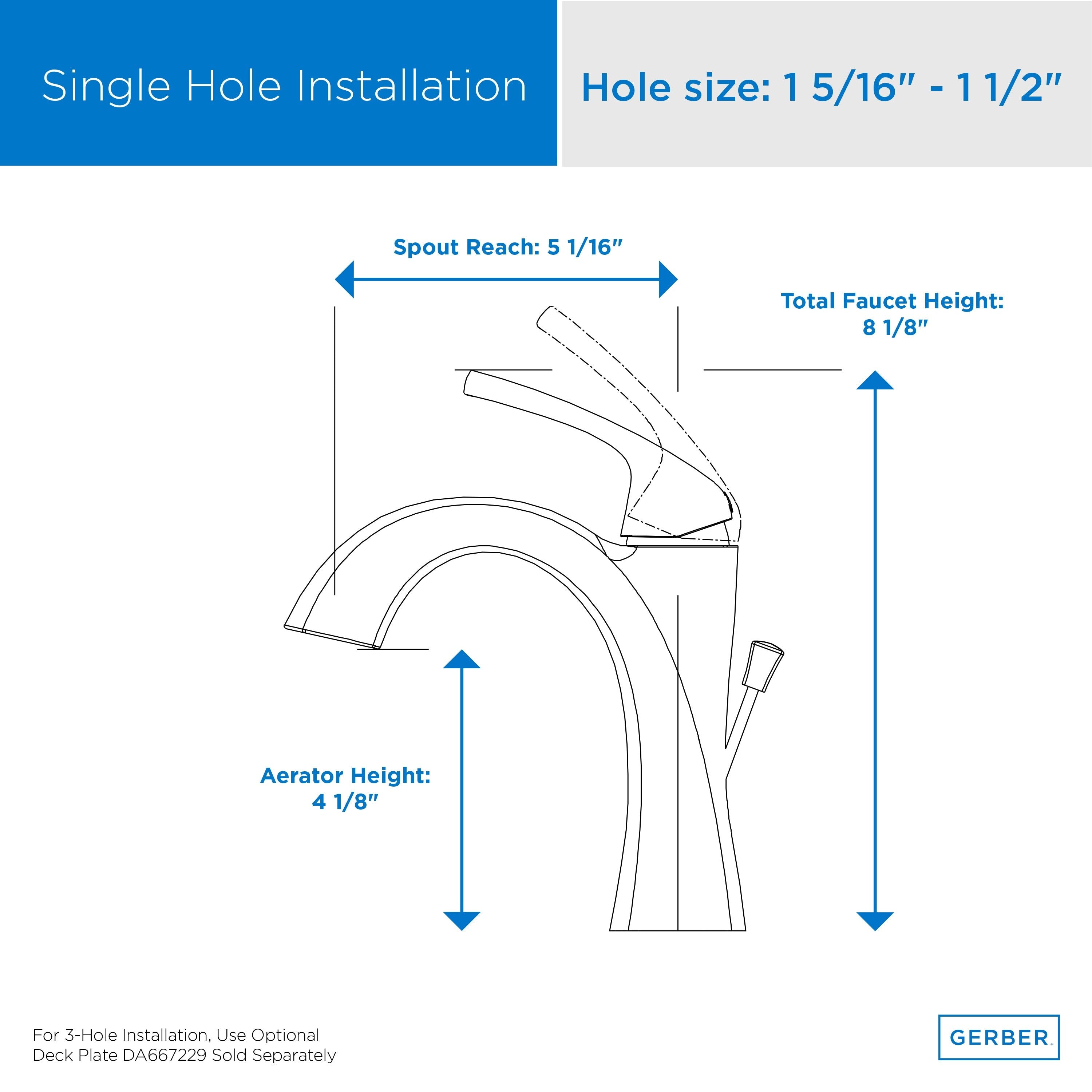 Vaughn® Single Handle Bathroom Faucet  with Metal Pop-Up Drain