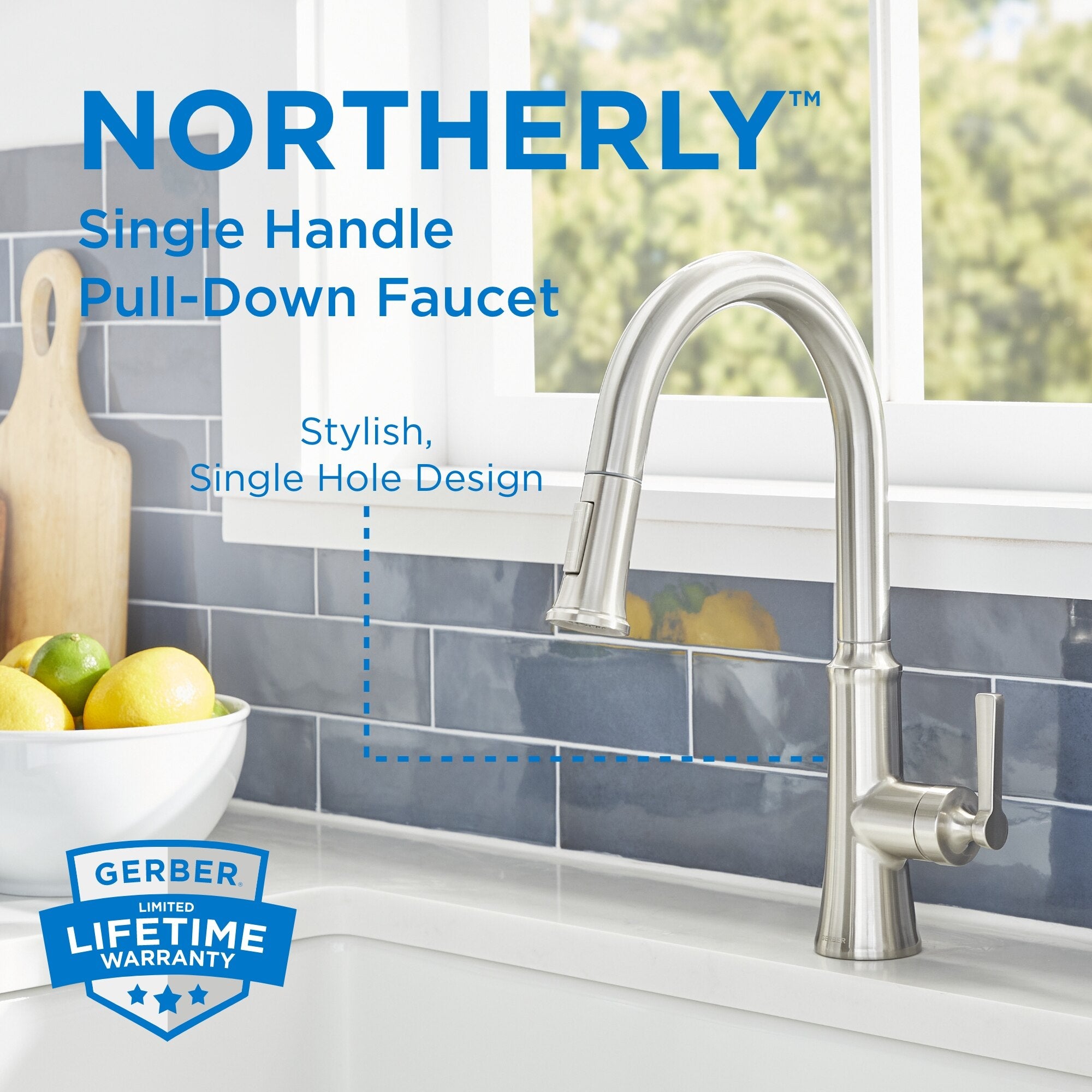 Northerly™ Single Handle Pull-Down Kitchen Faucet