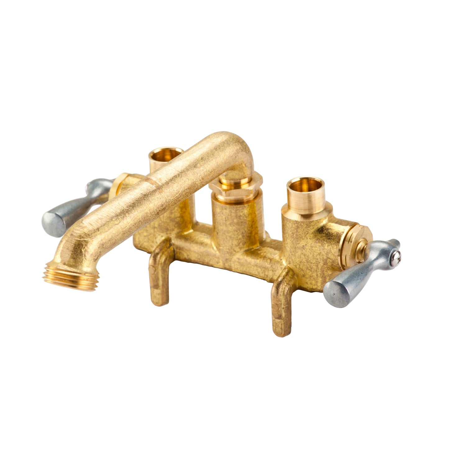 Gerber Classics™ Two Handle Clamp On Laundry Faucet with Metal Lever Handles, Direct Sweat Connections, and Threaded Spout