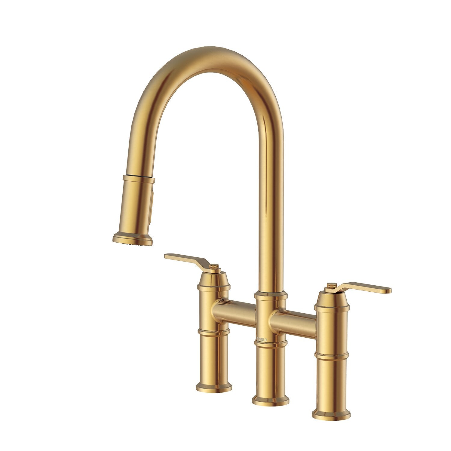 Kinzie® Two Handle Pull Down Bridge Kitchen Faucet