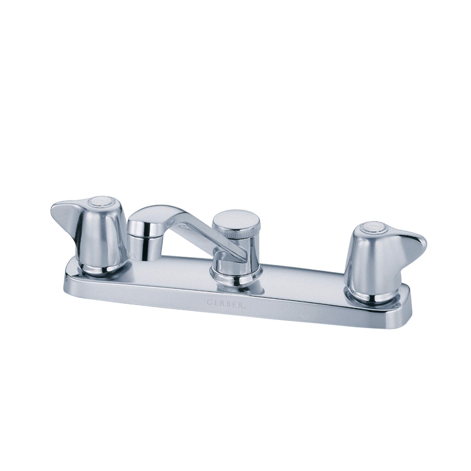 Maxwell® Two Handle Kitchen Faucet w/ Metal Handles &  8" D-Tube Spout