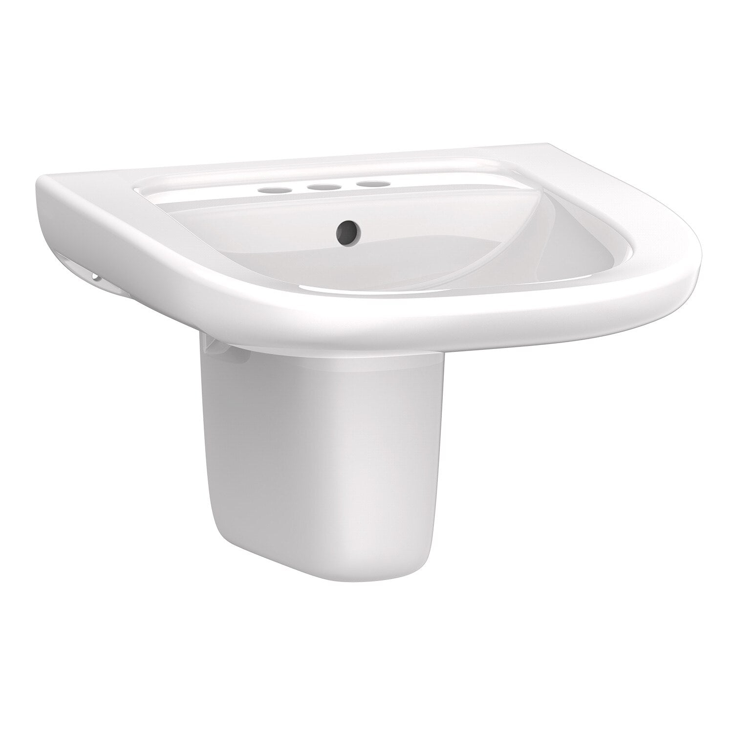North Point™ 4" Centers Wall Hung Bathroom Sink with Shroud
