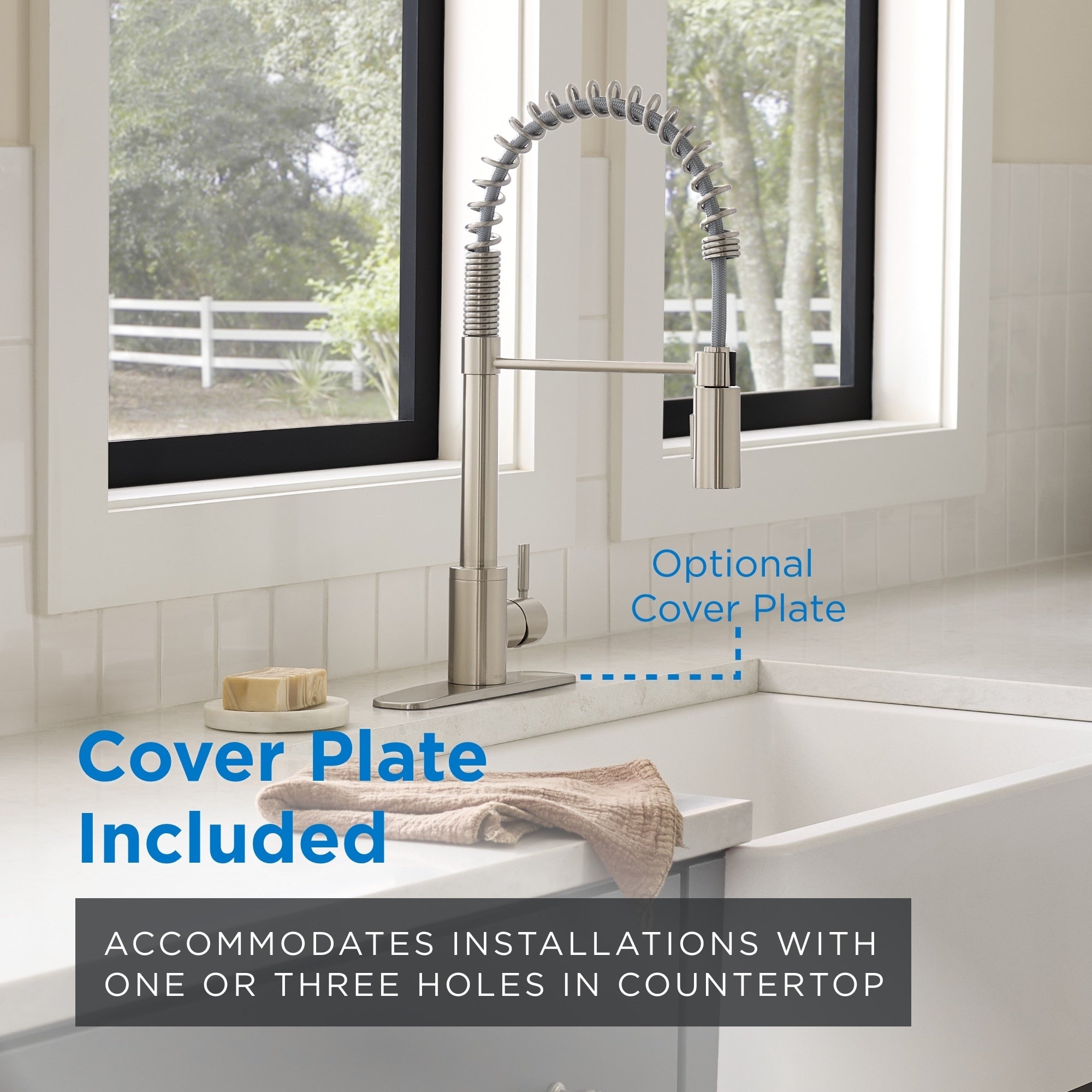 The Foodie® Pre-Rinse Single Handle Pull-Down Kitchen Faucet