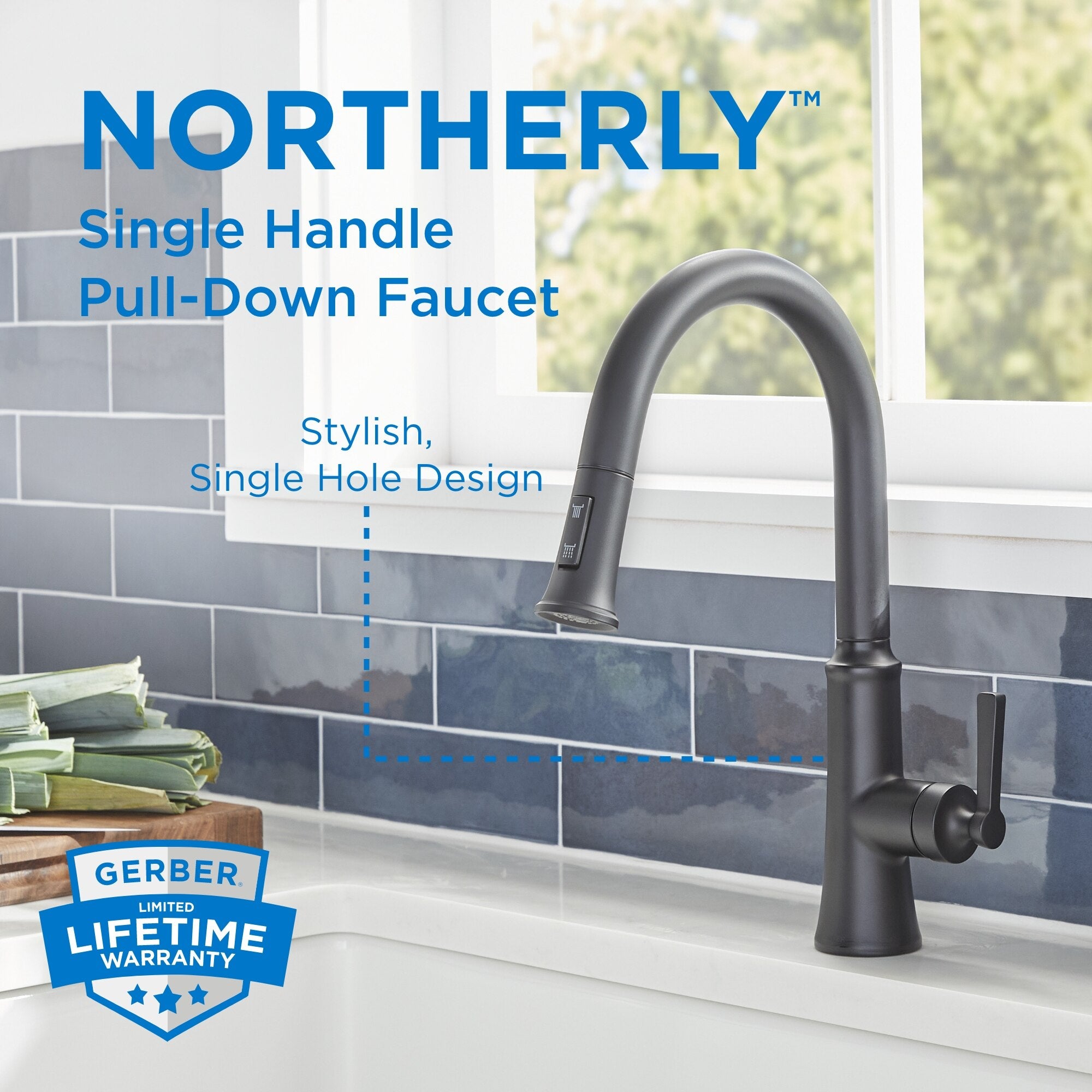 Northerly™ Single Handle Pull-Down Kitchen Faucet