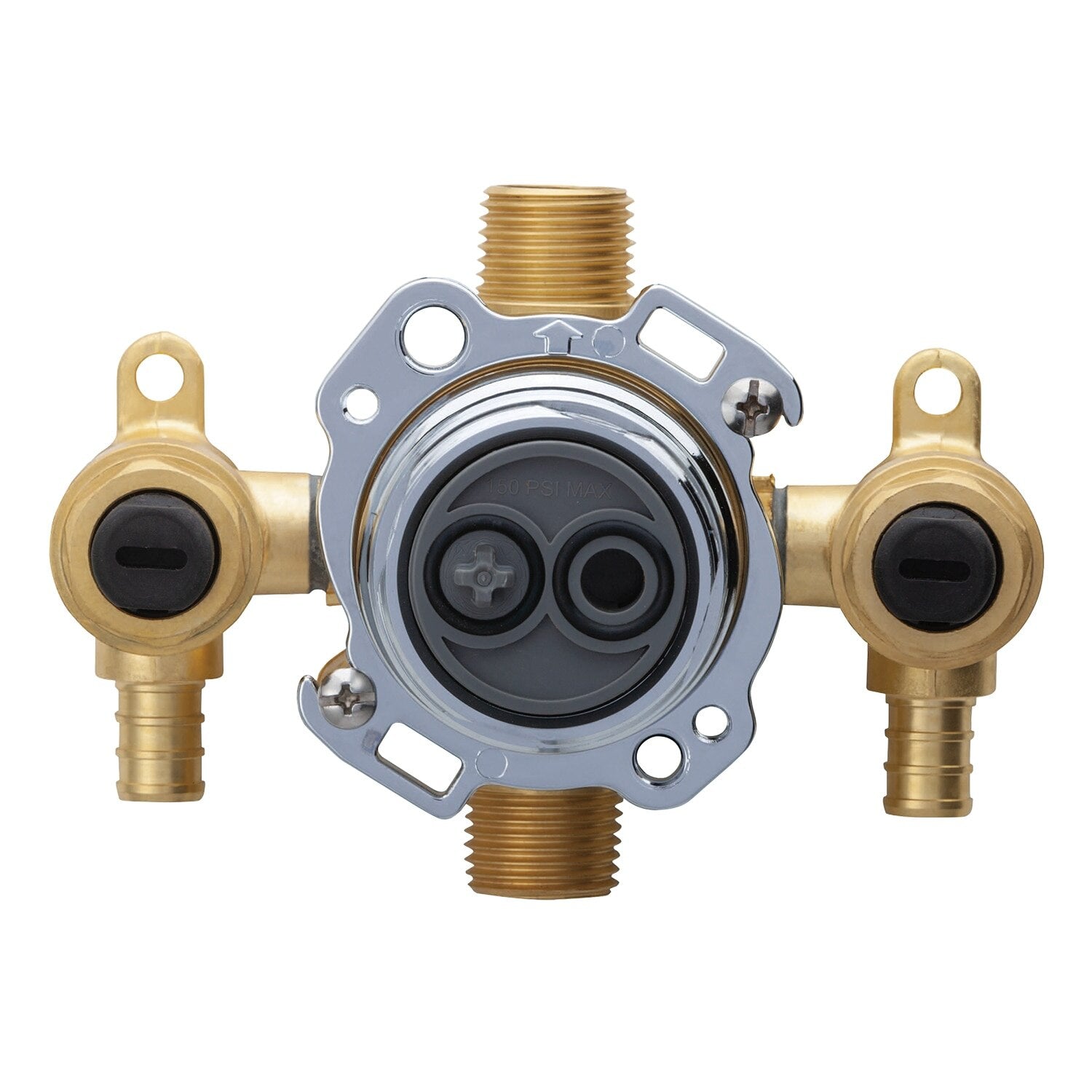 Treysta Tub & Shower Valve Vertical Inputs WITH Stops Crimp Pex Gerber Pack
