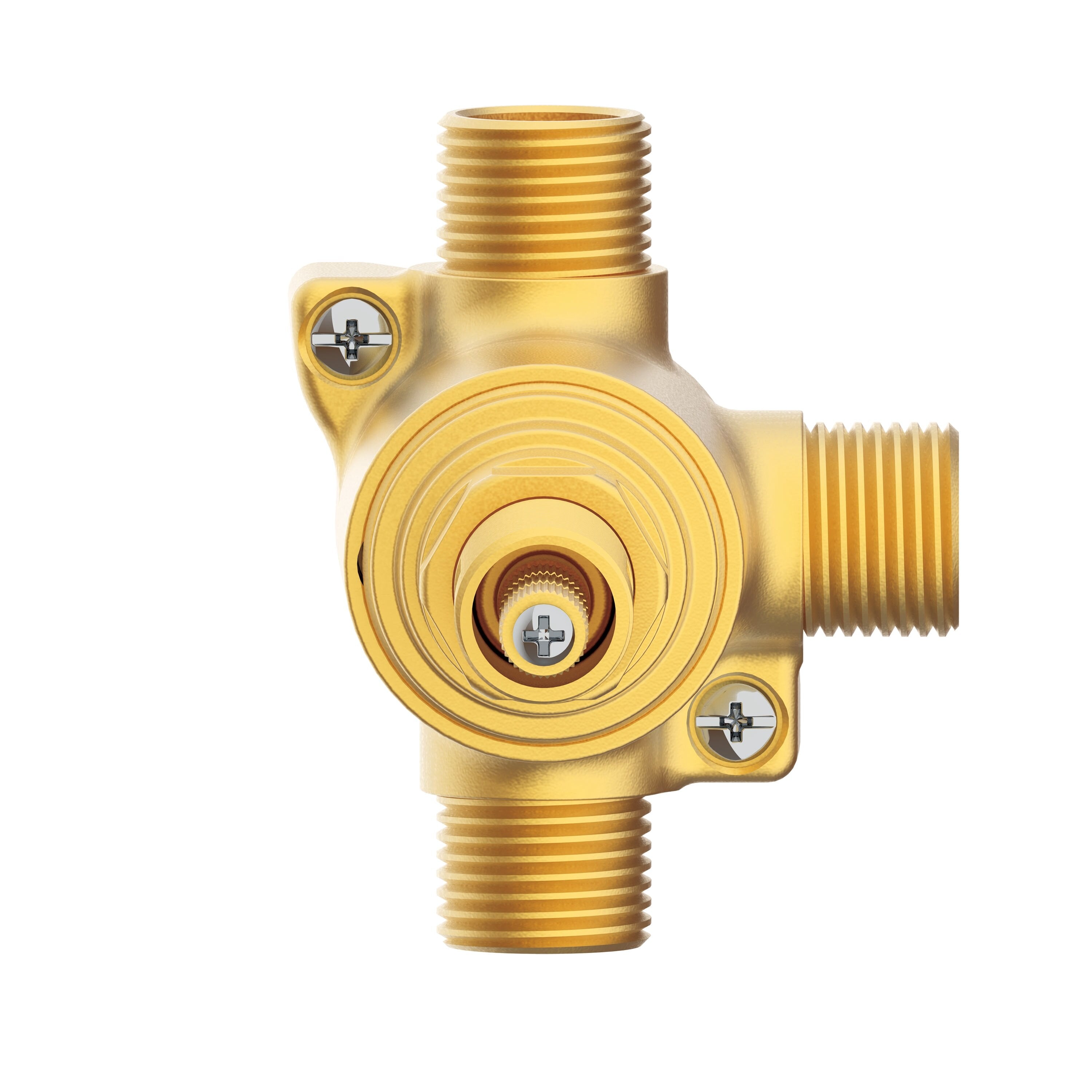 Single Handle 1/2" 3-Port/2-Outlet Diverter Valve, 3 Position Valve (Pause/A/B)