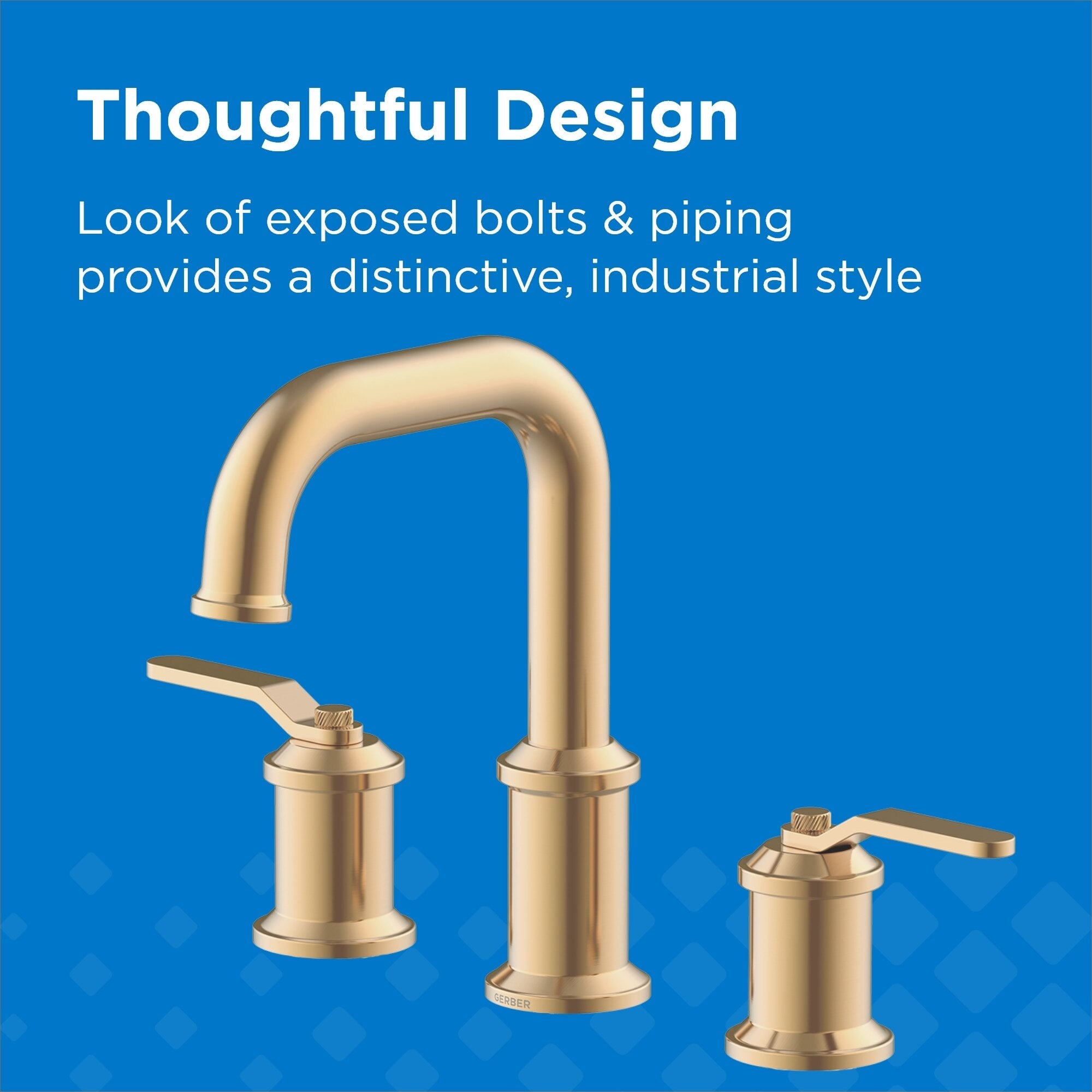 Kinzie® Two Handle Widespread Bathroom Faucet with Metal Touch-Down Drain