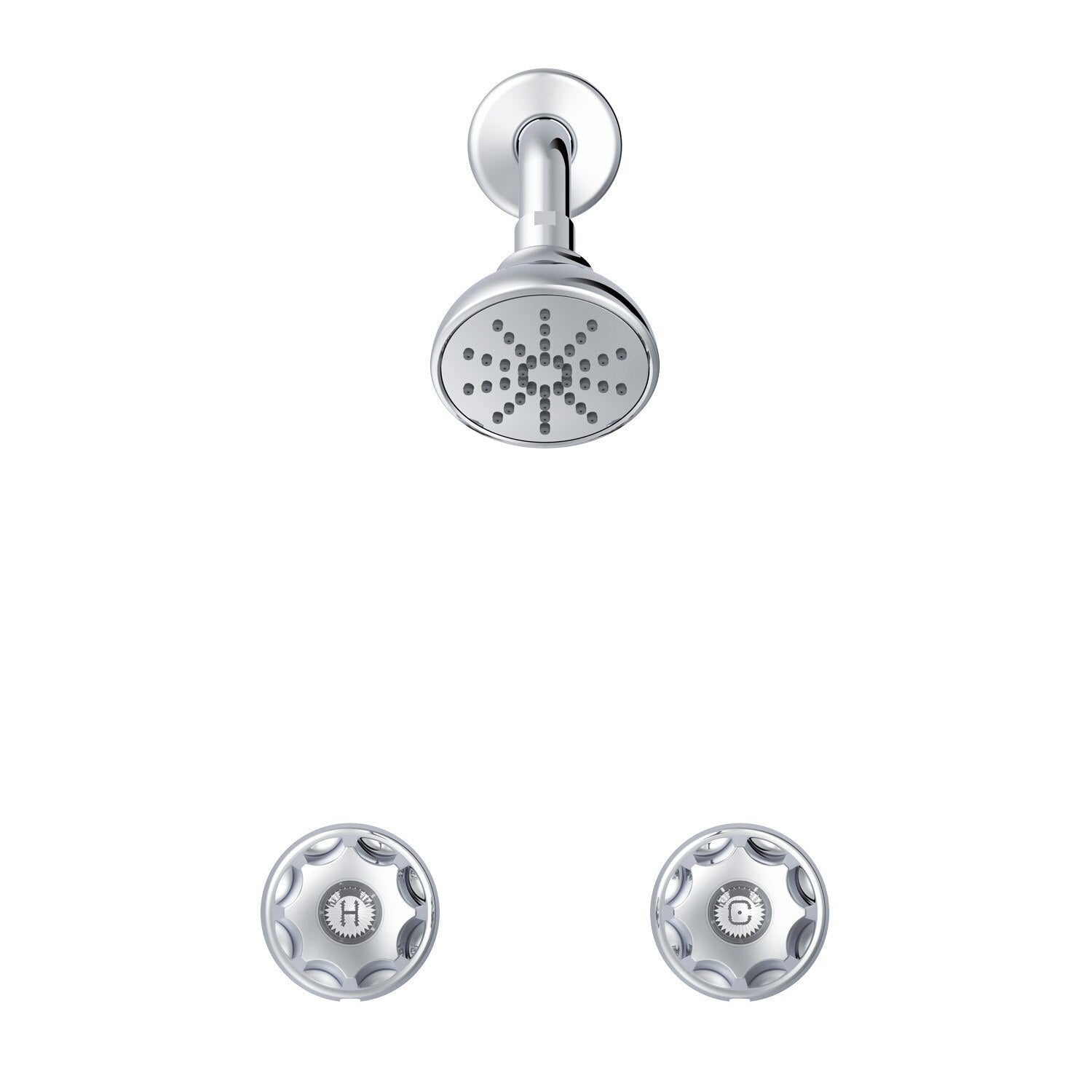 Gerber Classics™ 6 Inch Centers Two Metal Handle Two Handle Shower Only Fitting