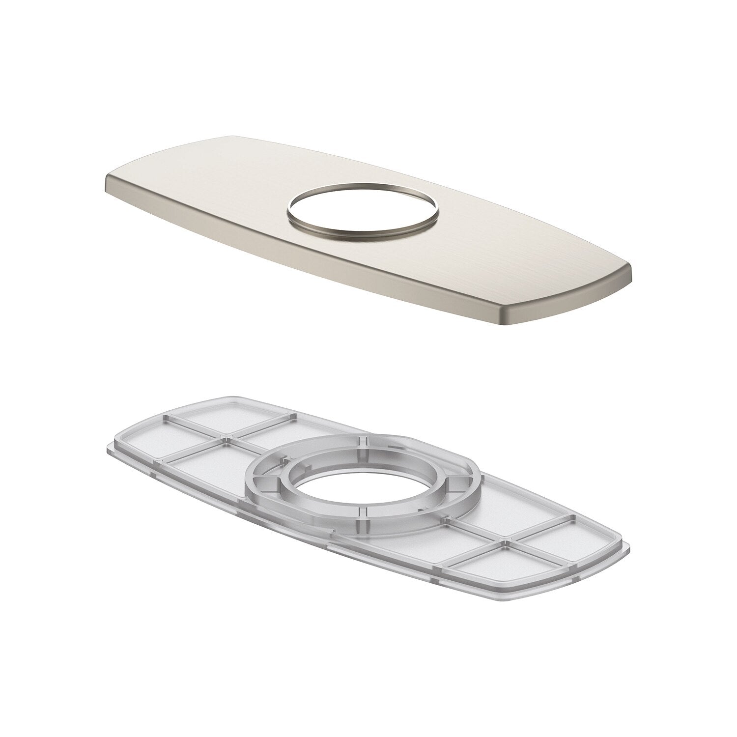 Soft Square Cover Plate Assembly for Single Hole Mount Bathroom Sink Faucet